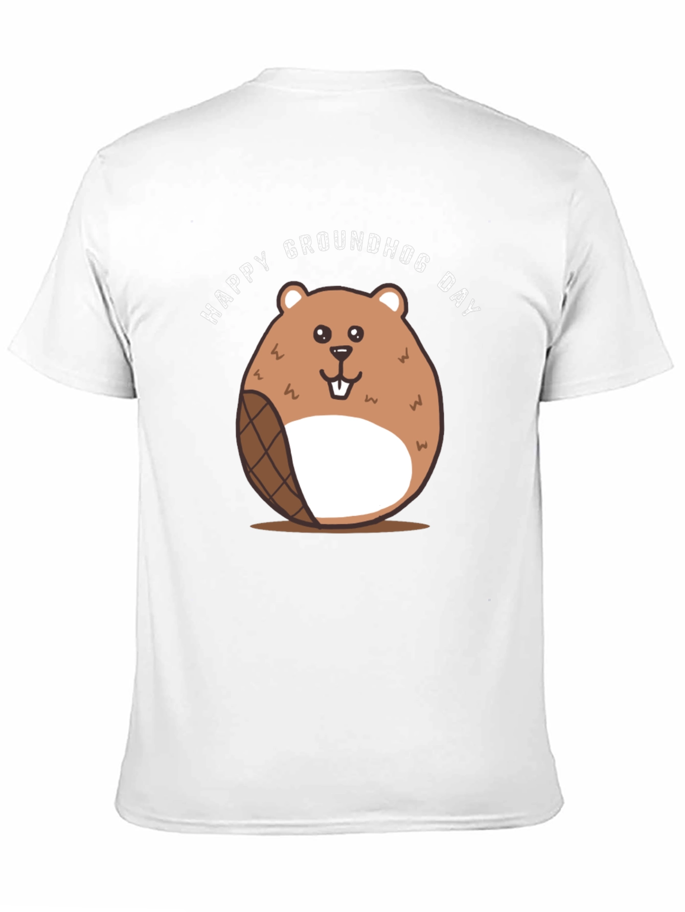 Happy Groundhog Day T-Shirt - Cute Cartoon Design