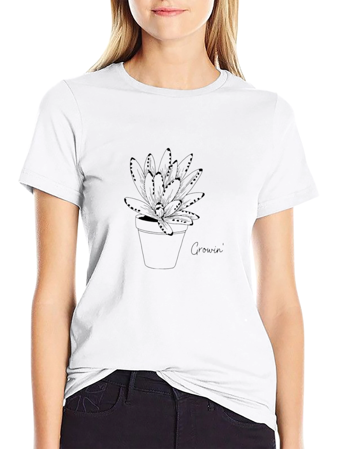 Growin Plant Tee - Stylish Graphic T-Shirt