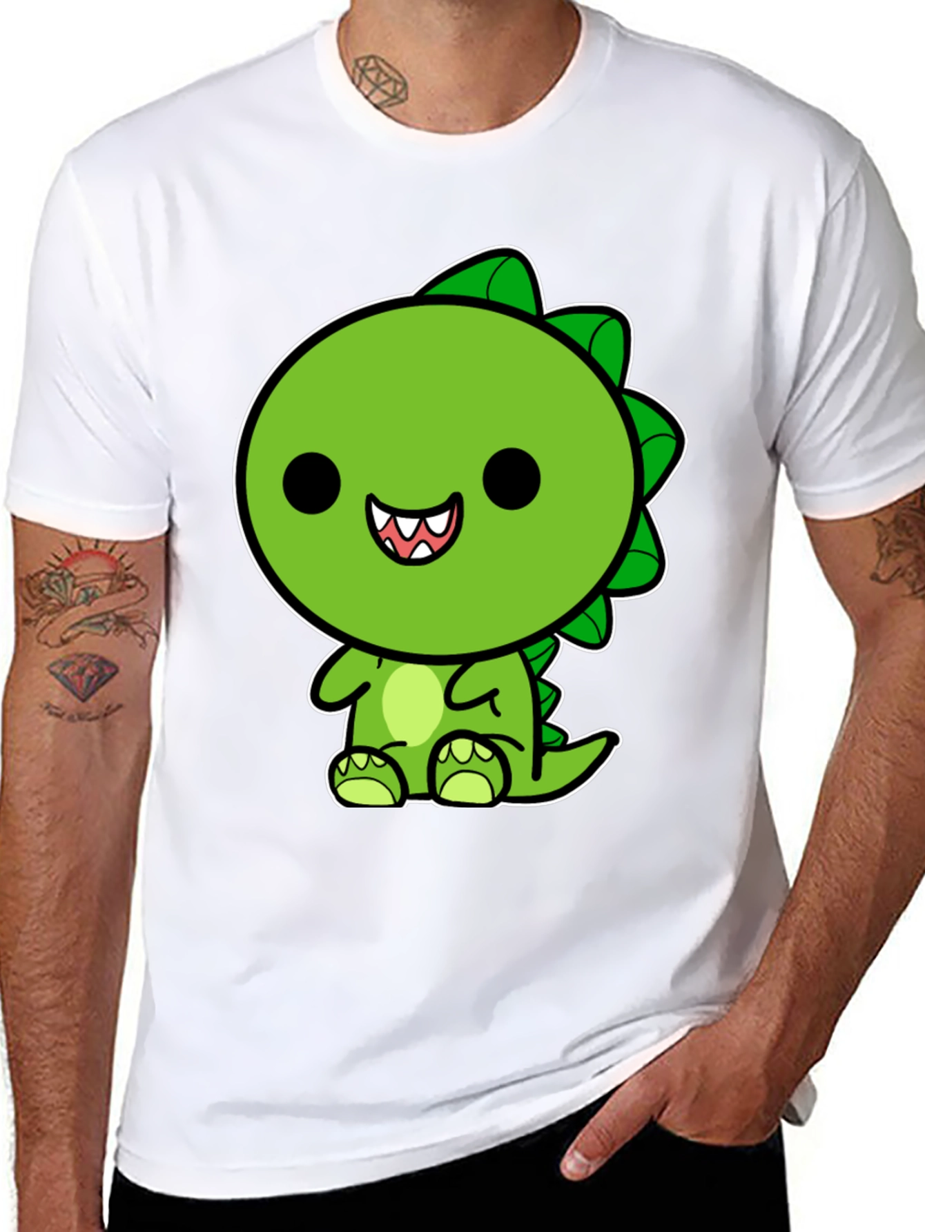 Cute Kawaii Dinosaur Graphic T-Shirt
