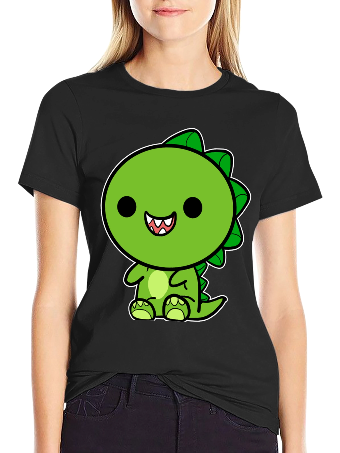 Cute Kawaii Dinosaur Graphic T-Shirt