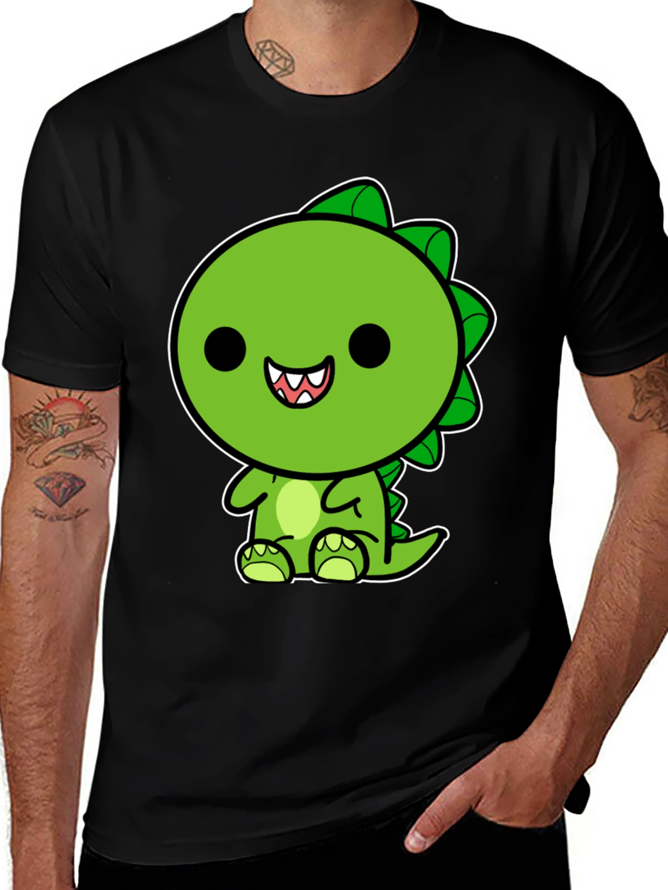 Cute Kawaii Dinosaur Graphic T-Shirt