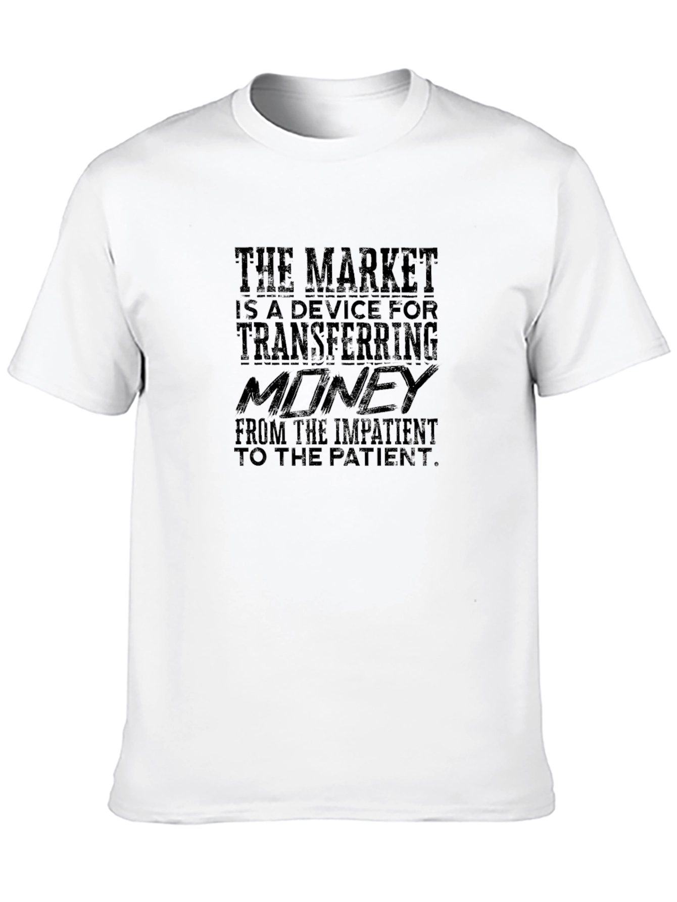 Market Patience Transfer Black T-Shirt
