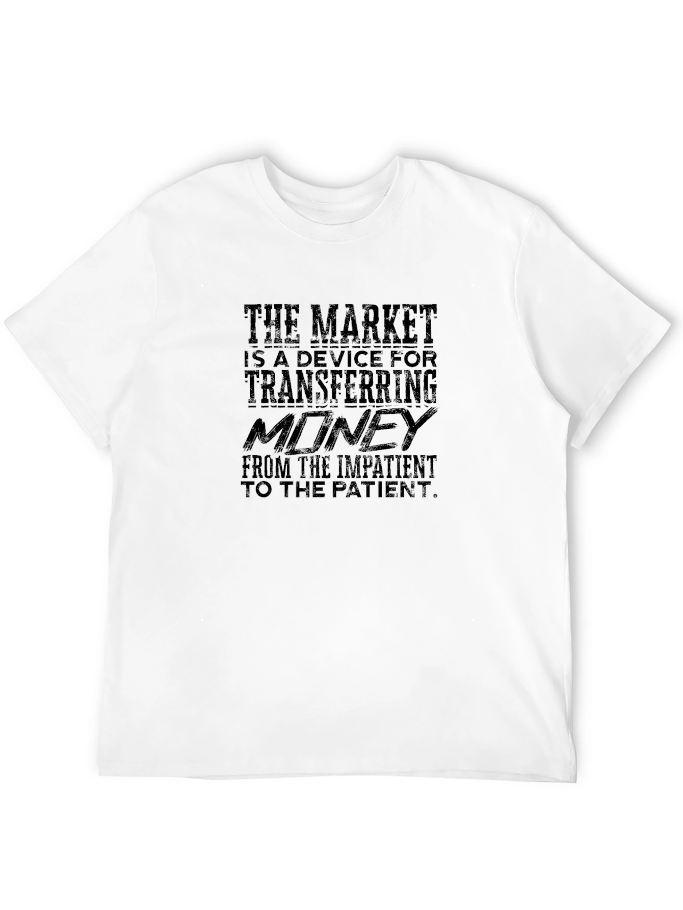 Market Patience Transfer Black T-Shirt