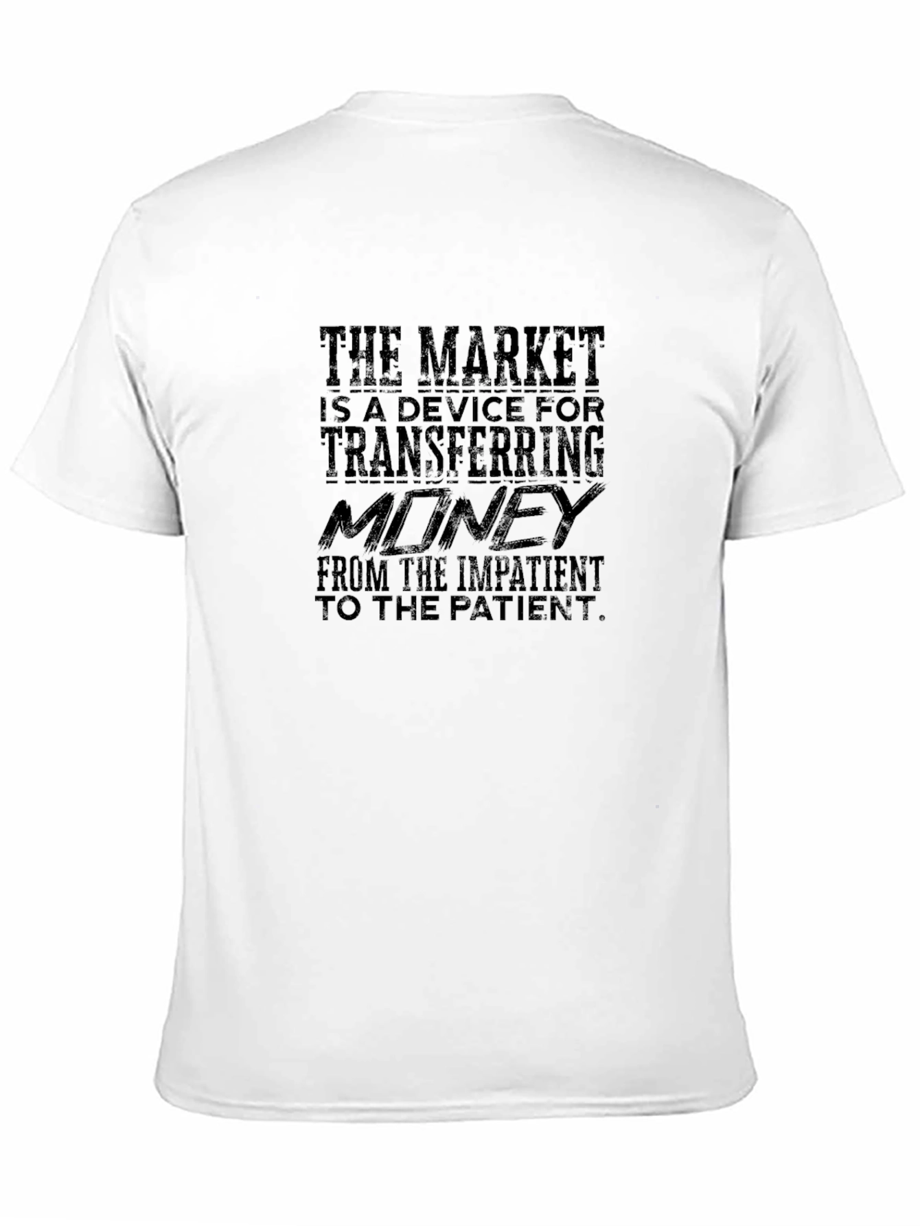Market Patience Transfer Black T-Shirt