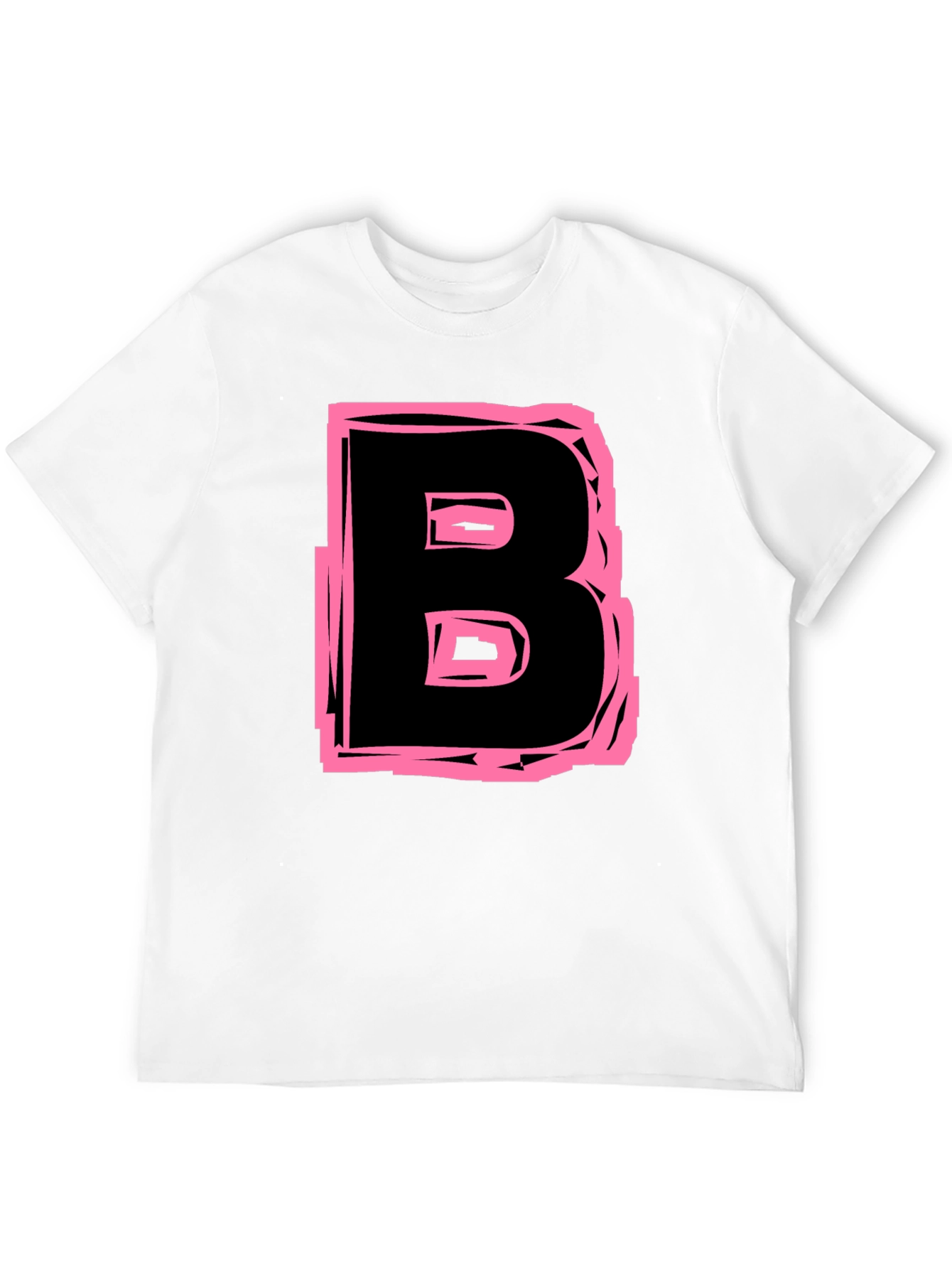 Bold Letter B Graphic Tee - Black