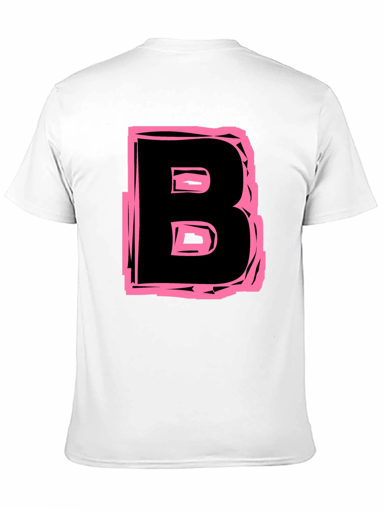 Bold Letter B Graphic Tee - Black