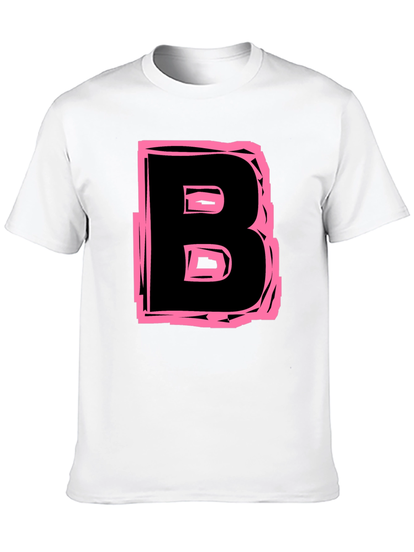 Bold Letter B Graphic Tee - Black