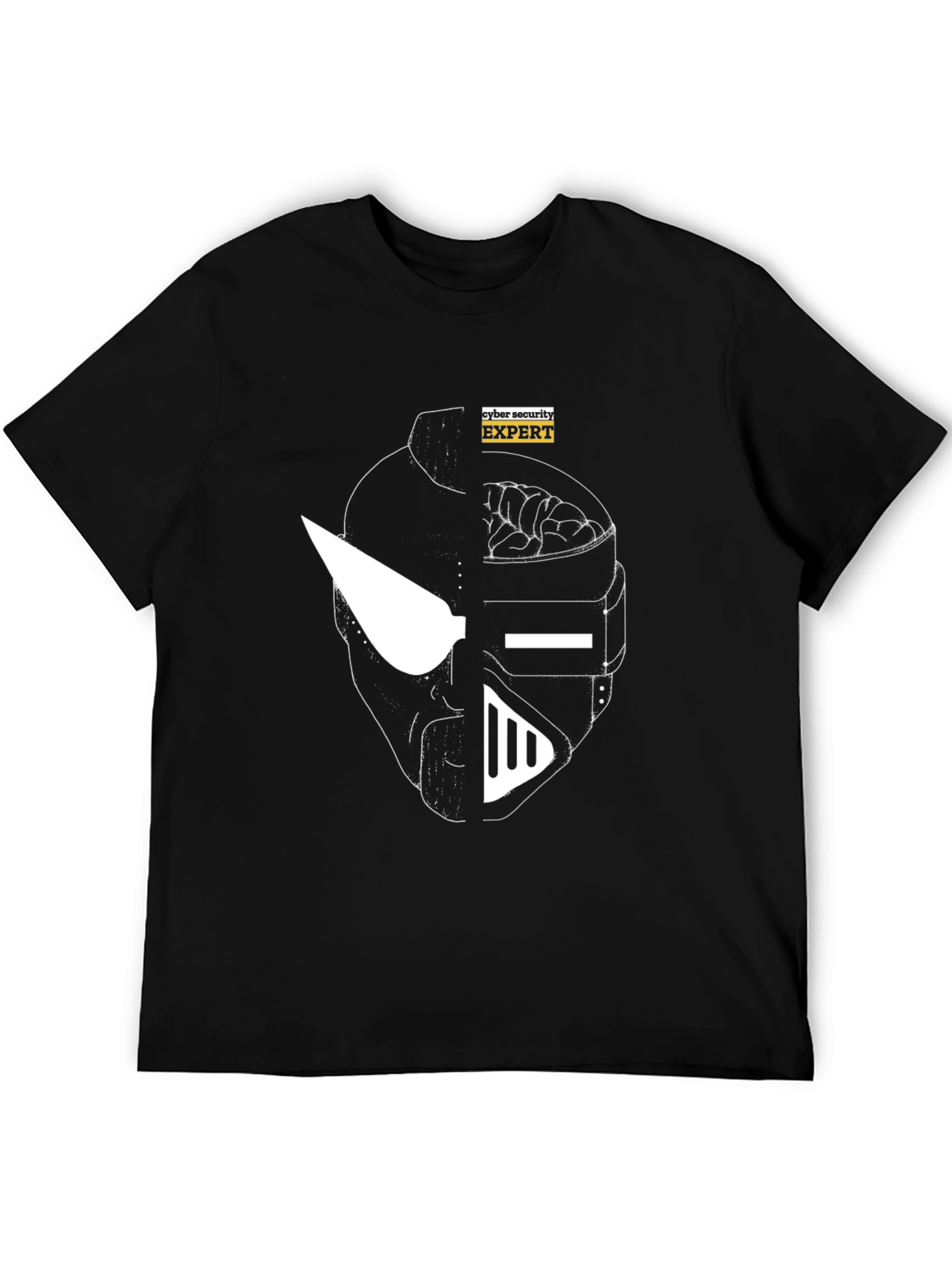 Cyber Security Expert Graphic Tee - Black Cotton Shirt