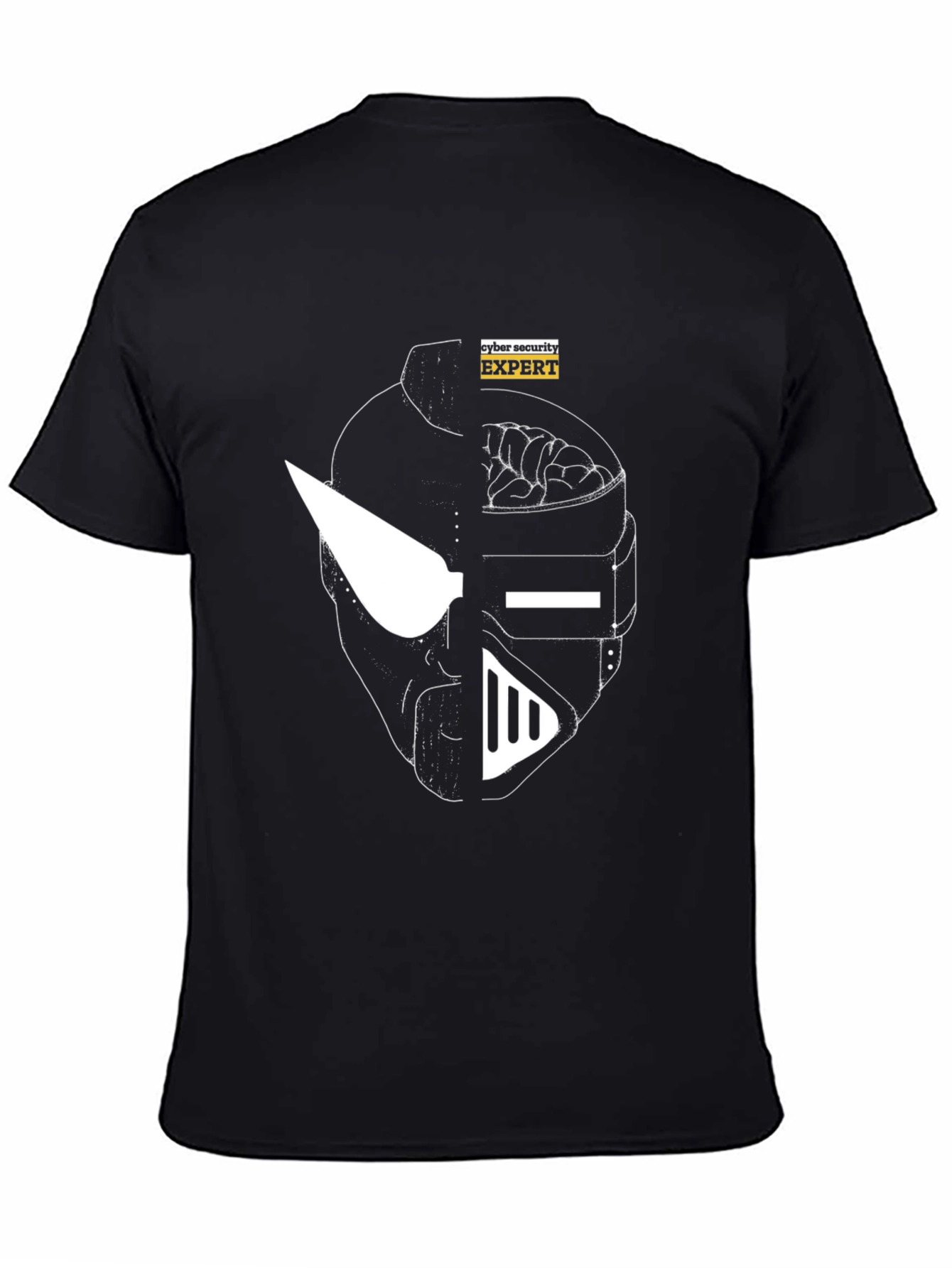 Cyber Security Expert Graphic Tee - Black Cotton Shirt