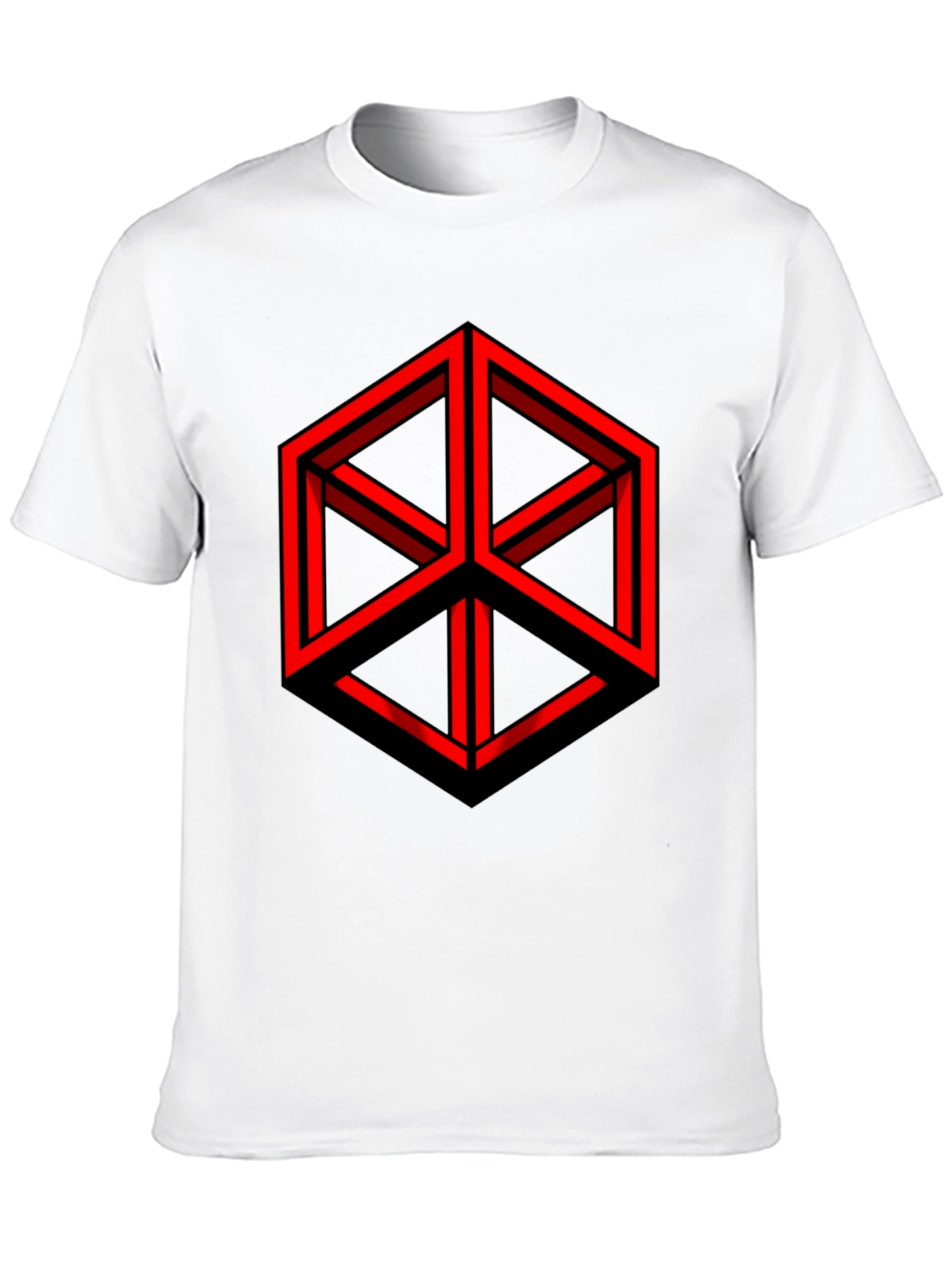 Impossible Cube Graphic Tee - Mens Black T-Shirt