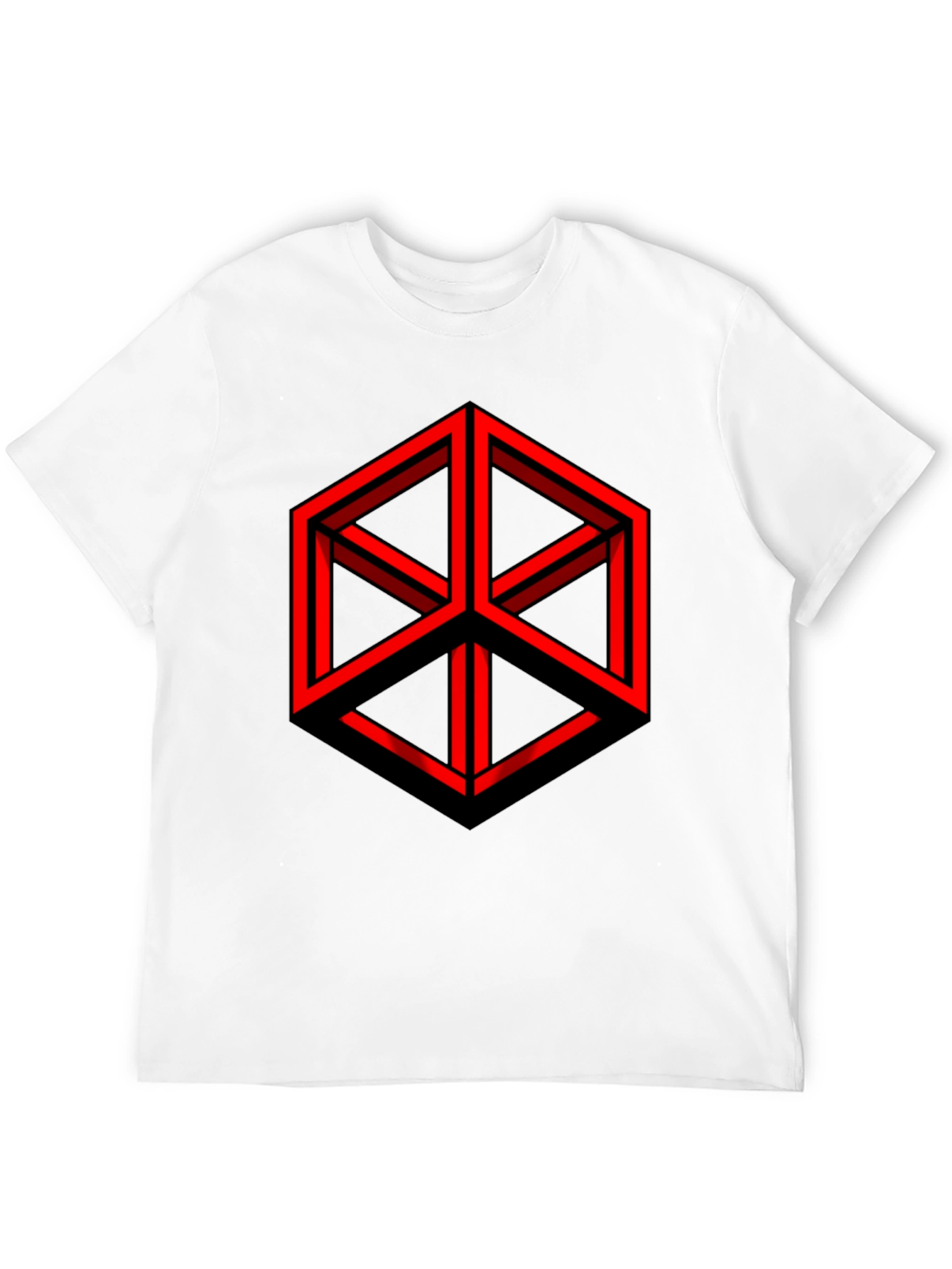 Impossible Cube Graphic Tee - Mens Black T-Shirt