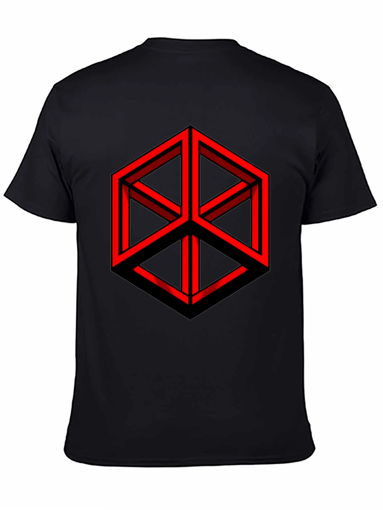 Impossible Cube Graphic Tee - Mens Black T-Shirt