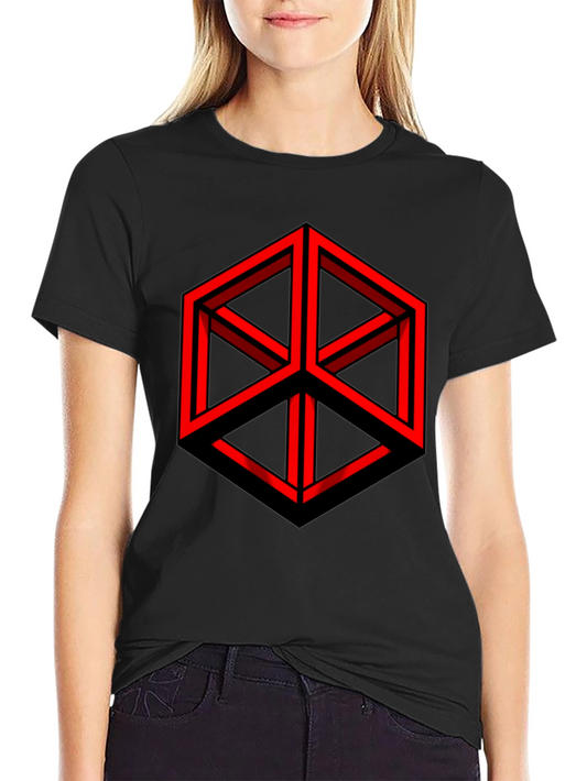 Impossible Cube Graphic Tee - Mens Black T-Shirt