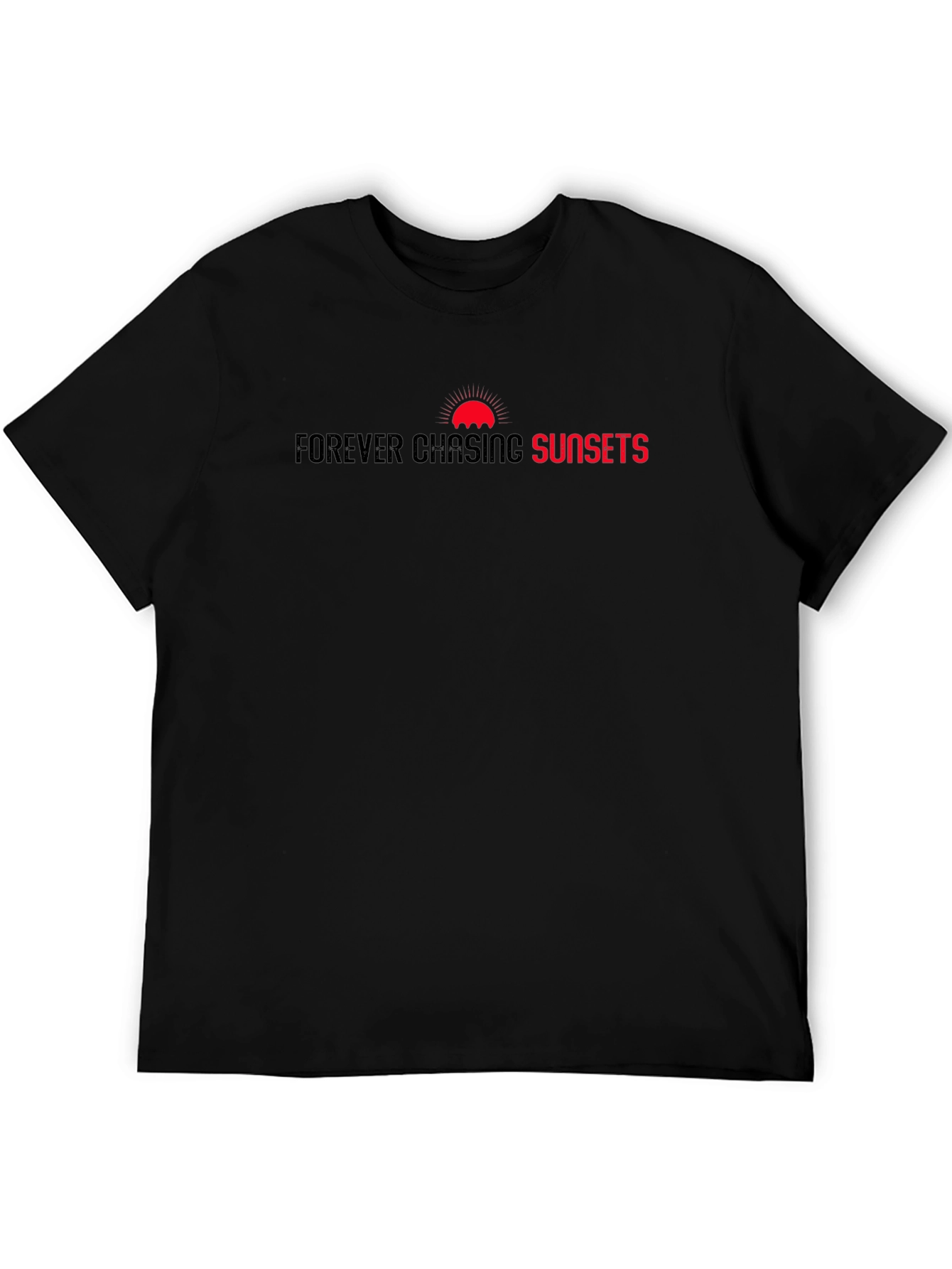 Forever Chasing Sunsets Graphic Tee - Black