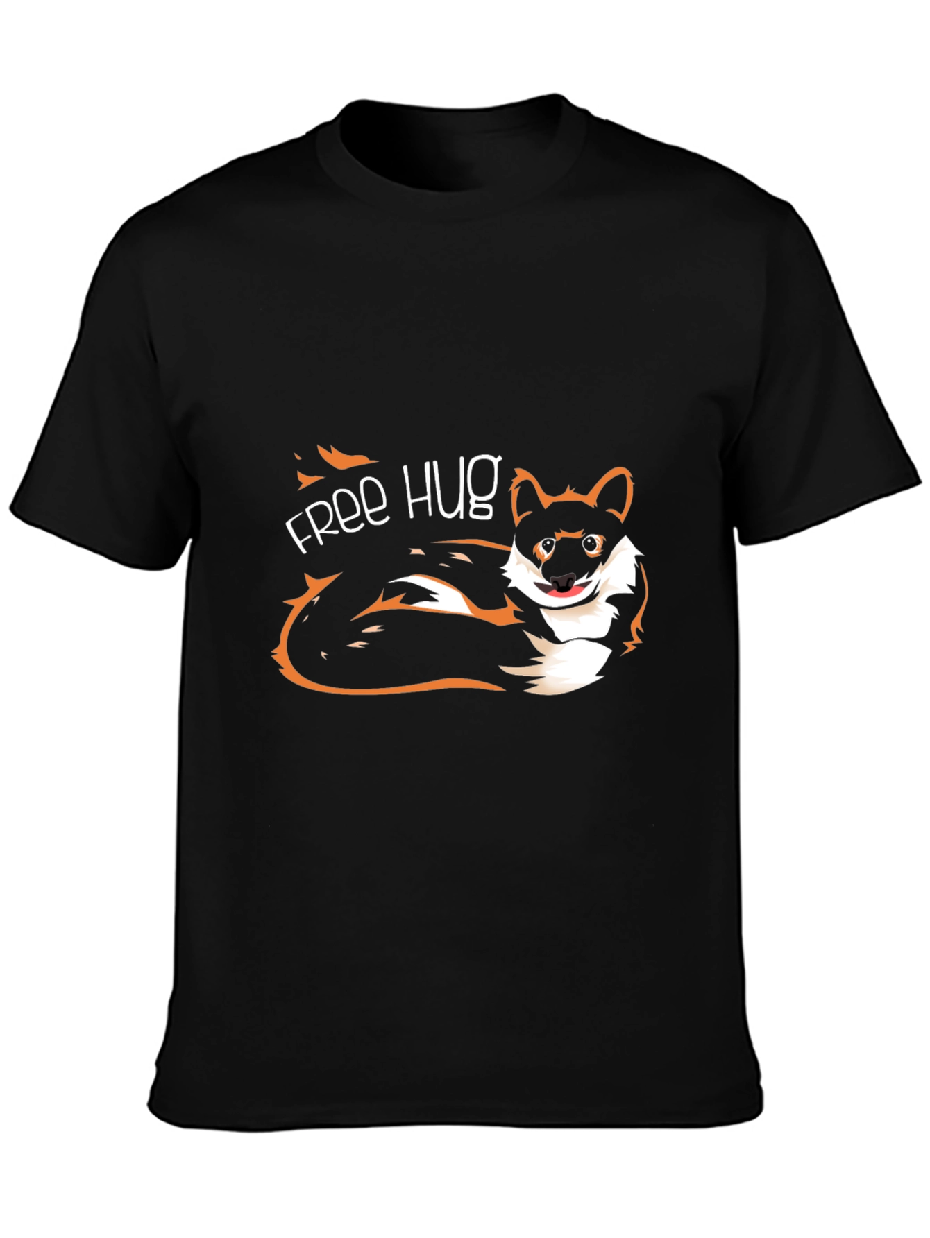 Free Hug Dog Graphic T-Shirt - Unisex Casual Tee