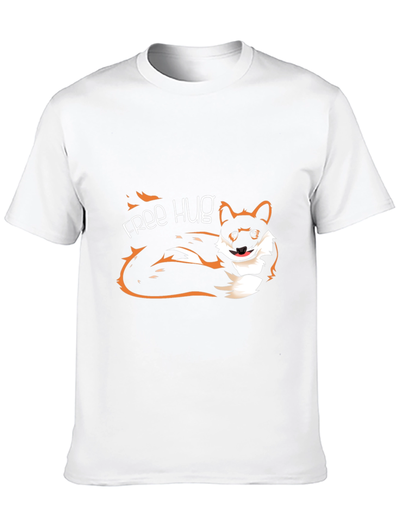 Free Hug Dog Graphic T-Shirt - Unisex Casual Tee
