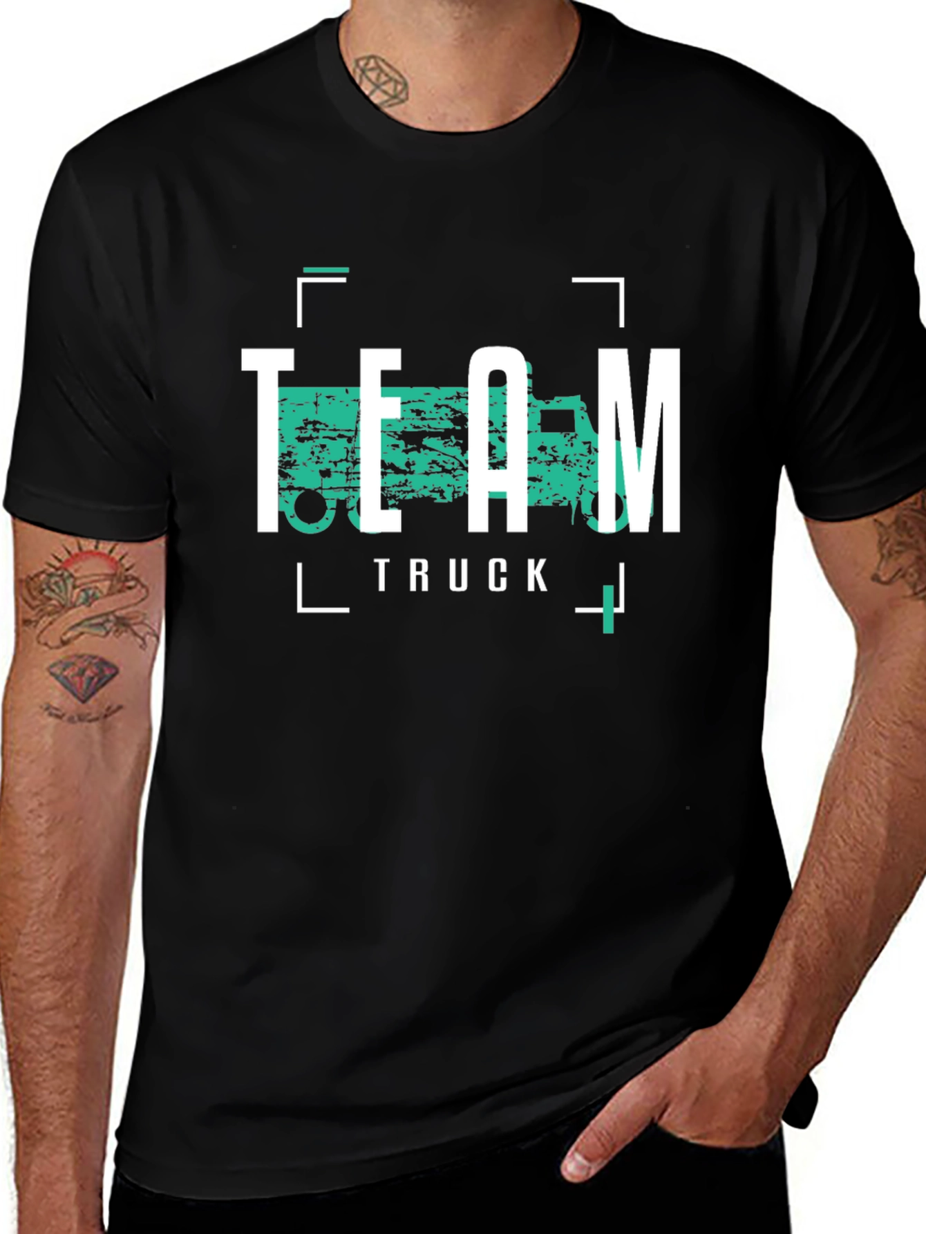Team Truck Graphic Tee - Cool Black T-Shirt