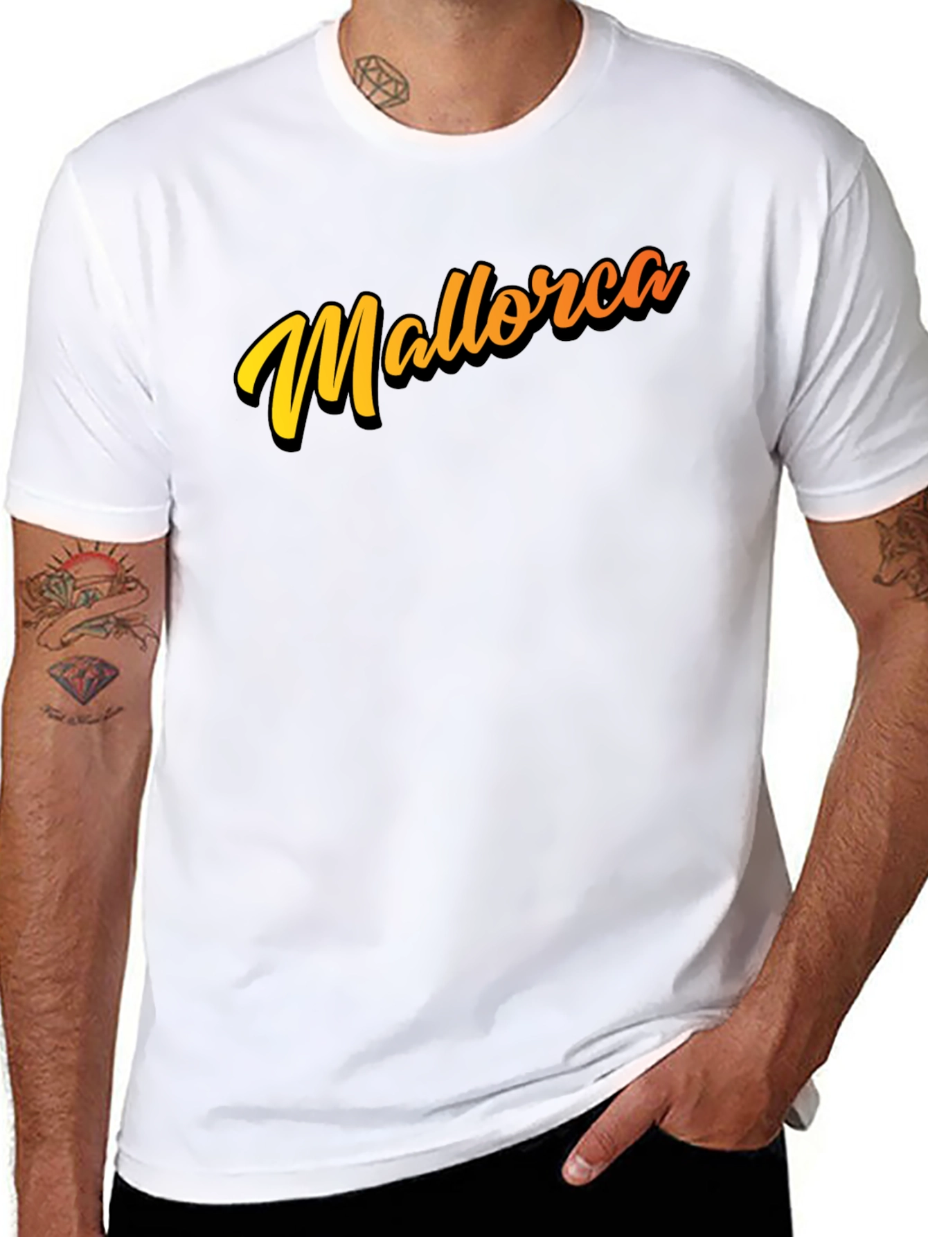 Mallorca Graphic Tee - Stylish Black T-Shirt
