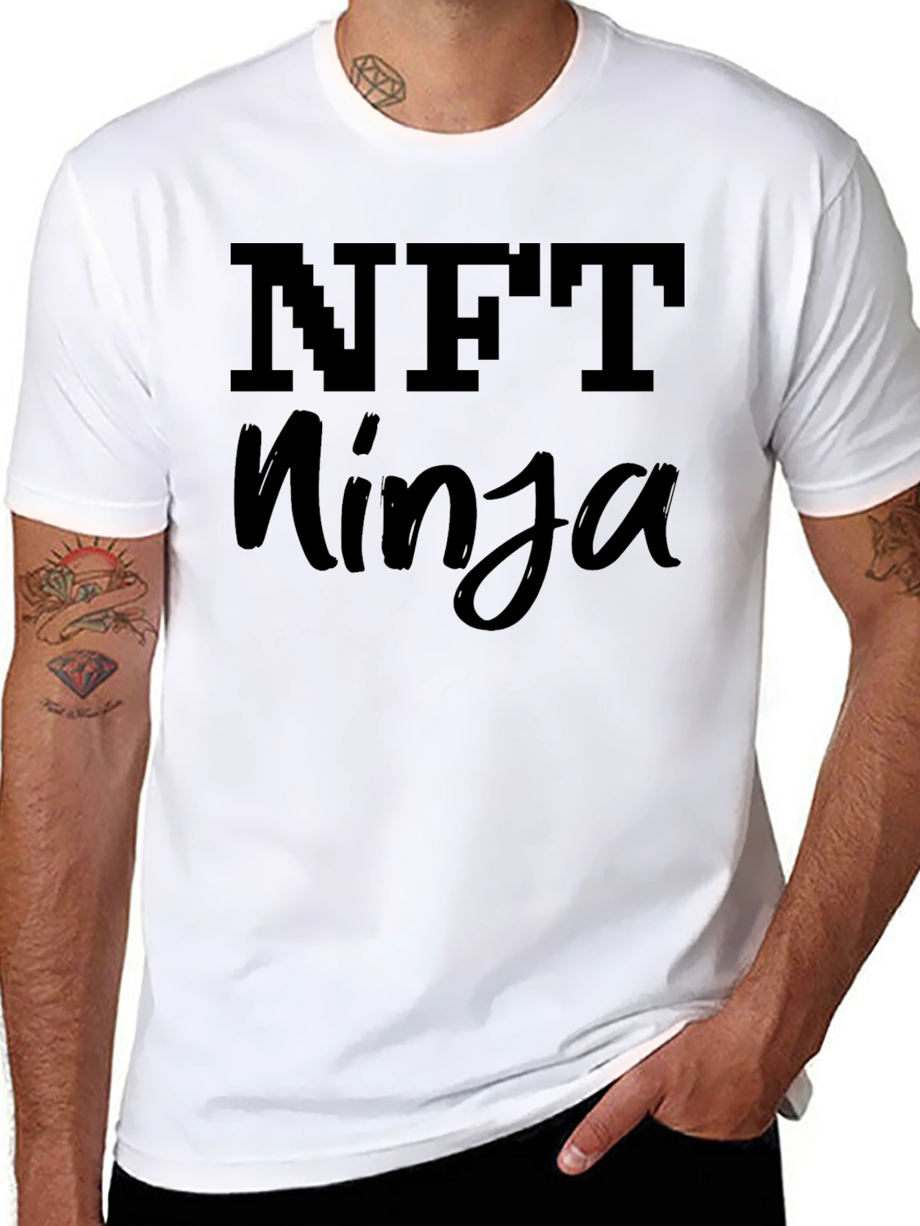 NFT Ninja Black T-Shirt - Crypto Art Fan Apparel