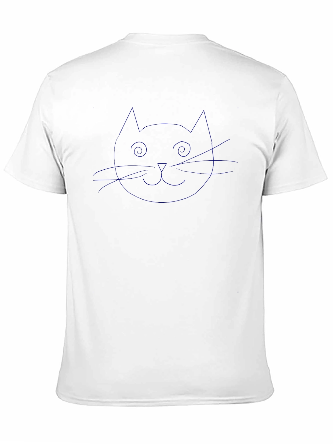 Cool Cat Outline Graphic Black T-Shirt