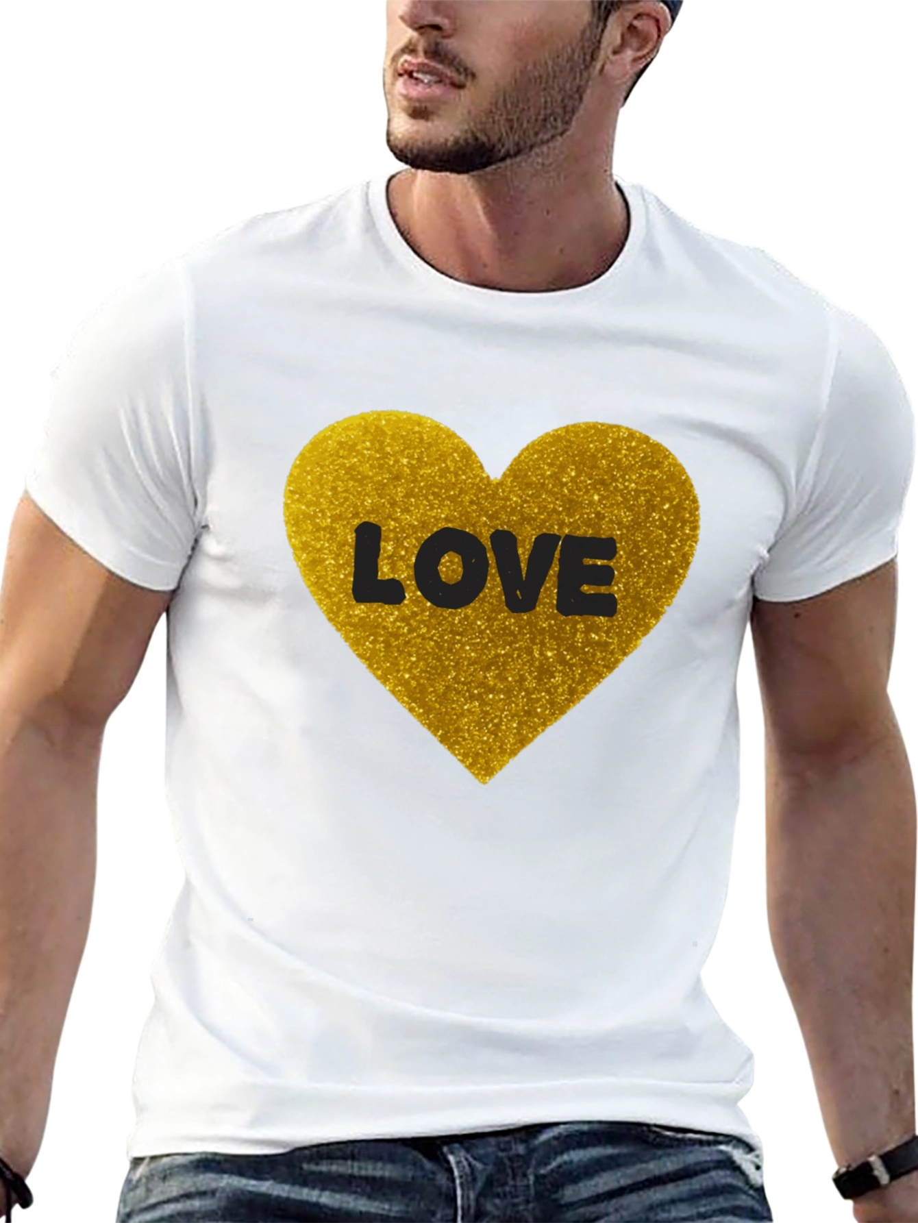 Love Heart Graphic T-Shirt - Gildan Softstyle