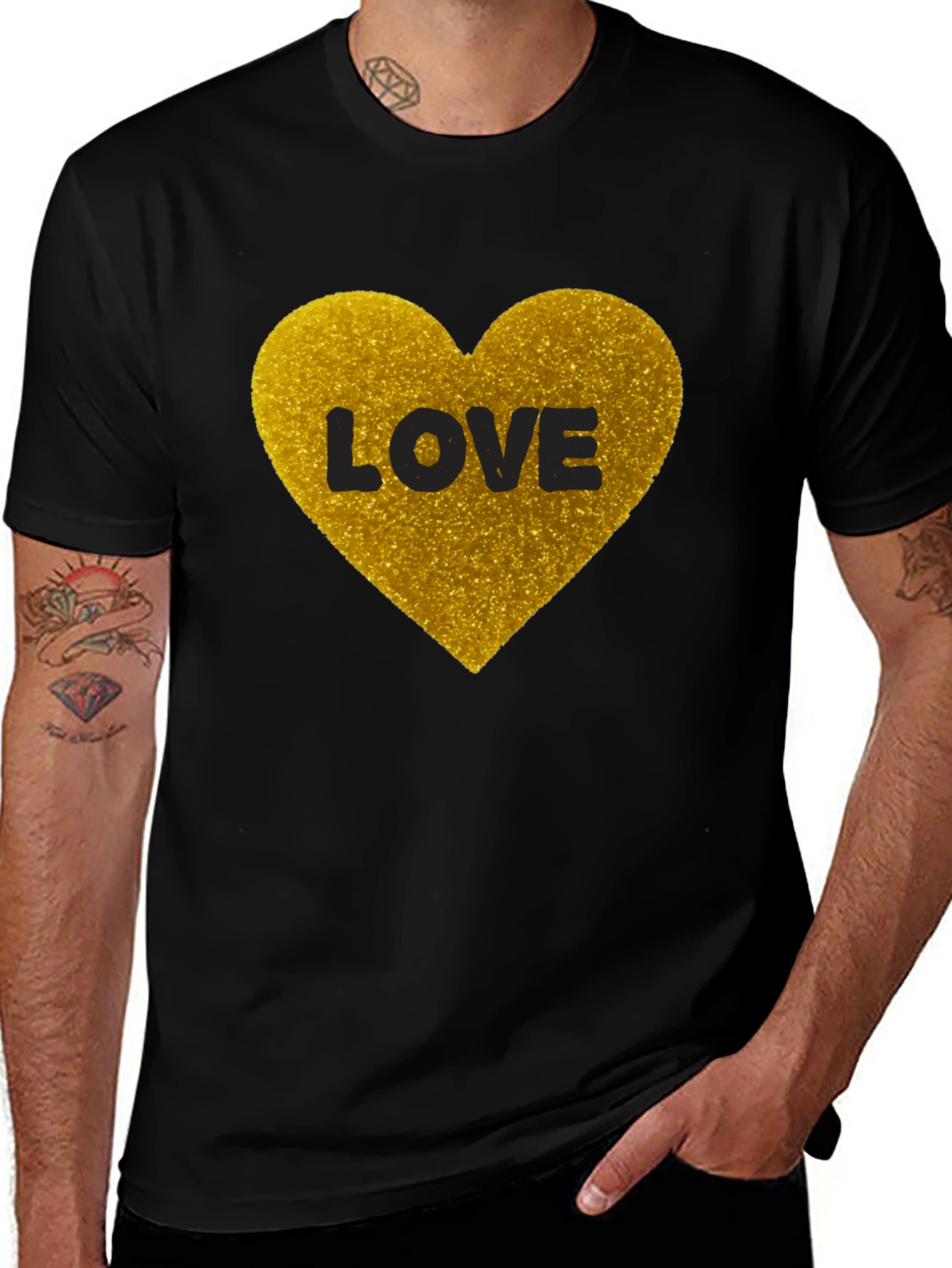 Love Heart Graphic T-Shirt - Gildan Softstyle