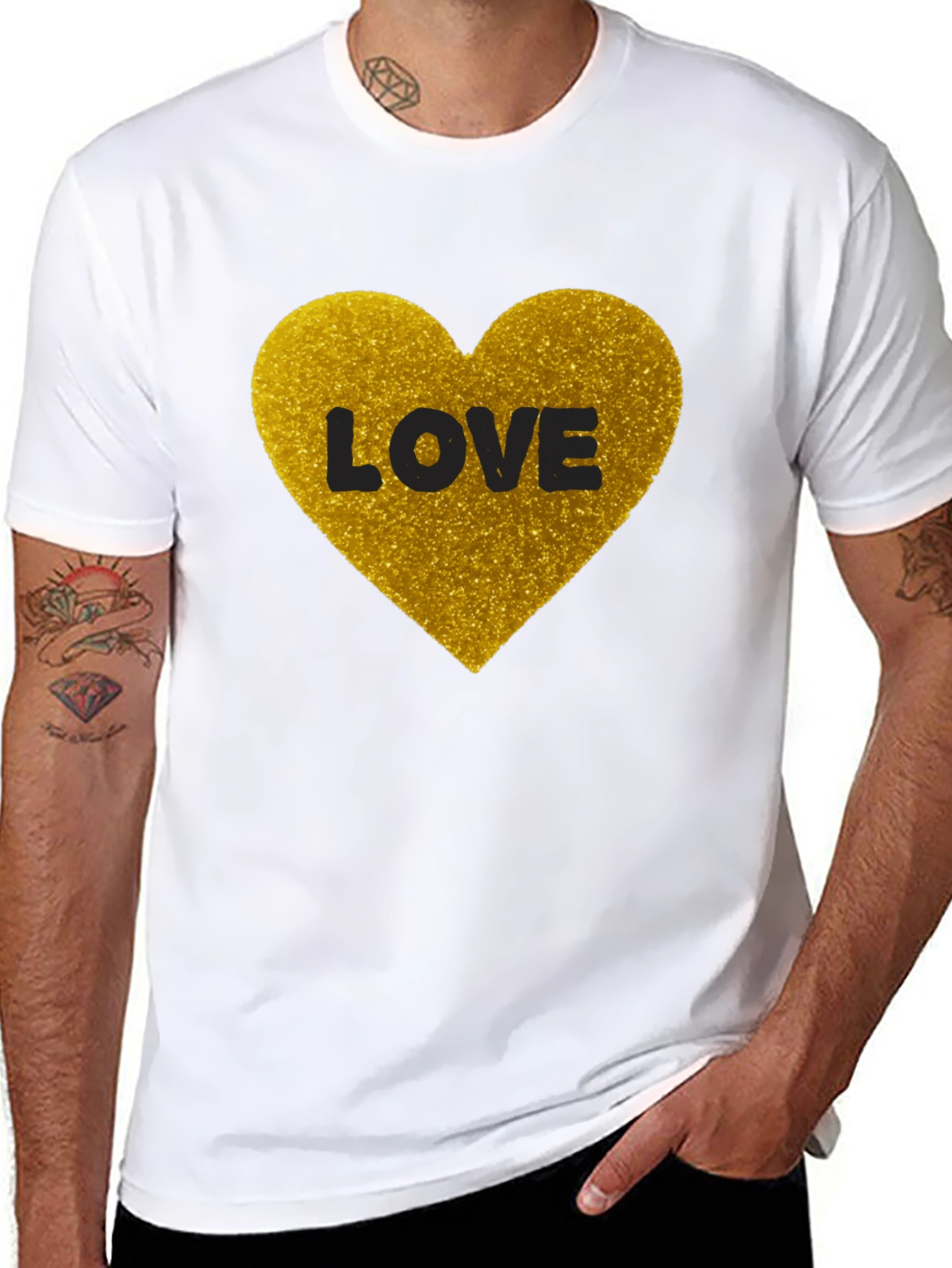 Love Heart Graphic T-Shirt - Gildan Softstyle