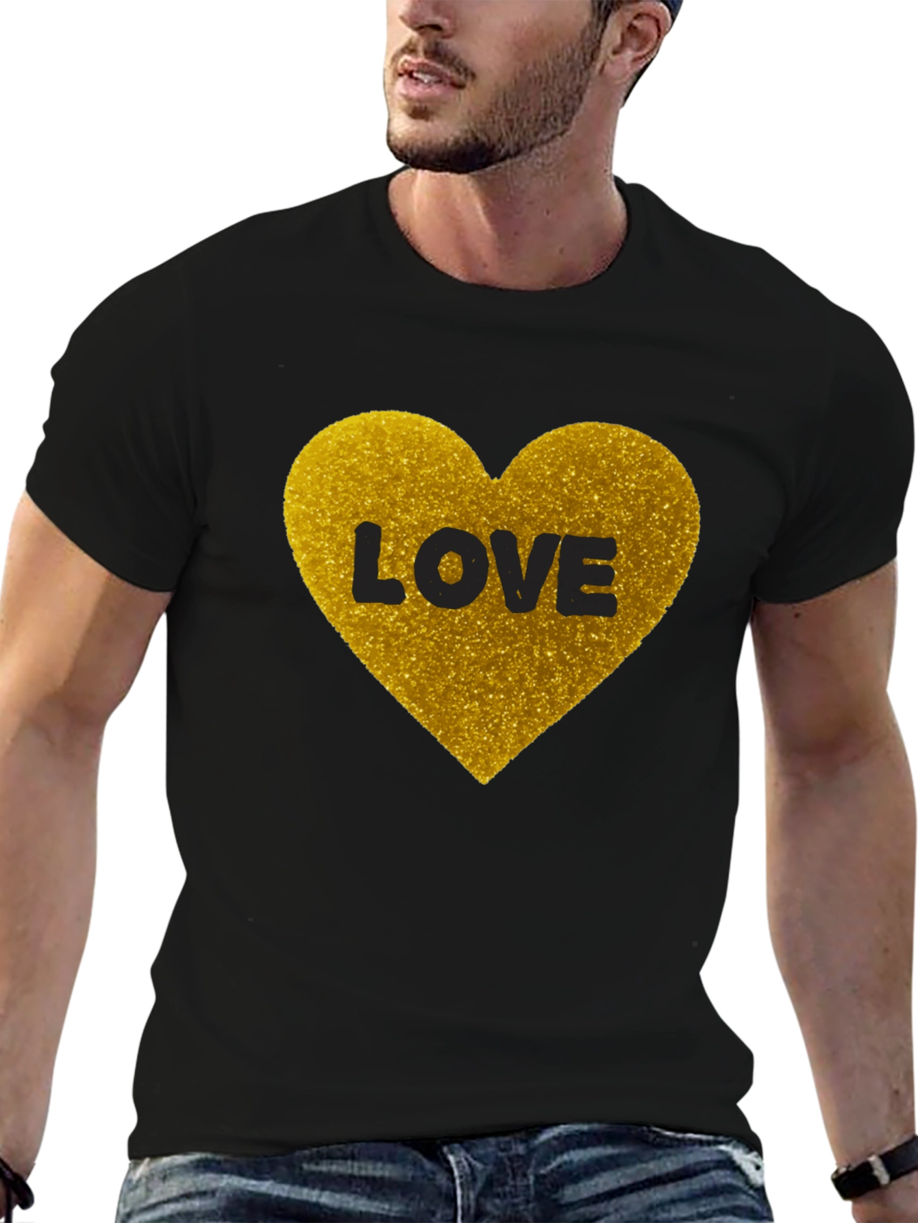 Love Heart Graphic T-Shirt - Gildan Softstyle