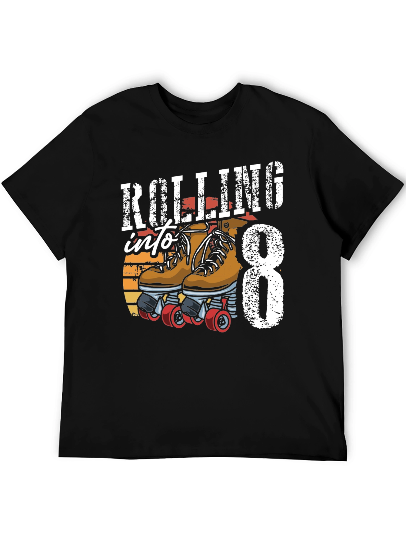 Rolling into 8 T-Shirt Birthday Gift