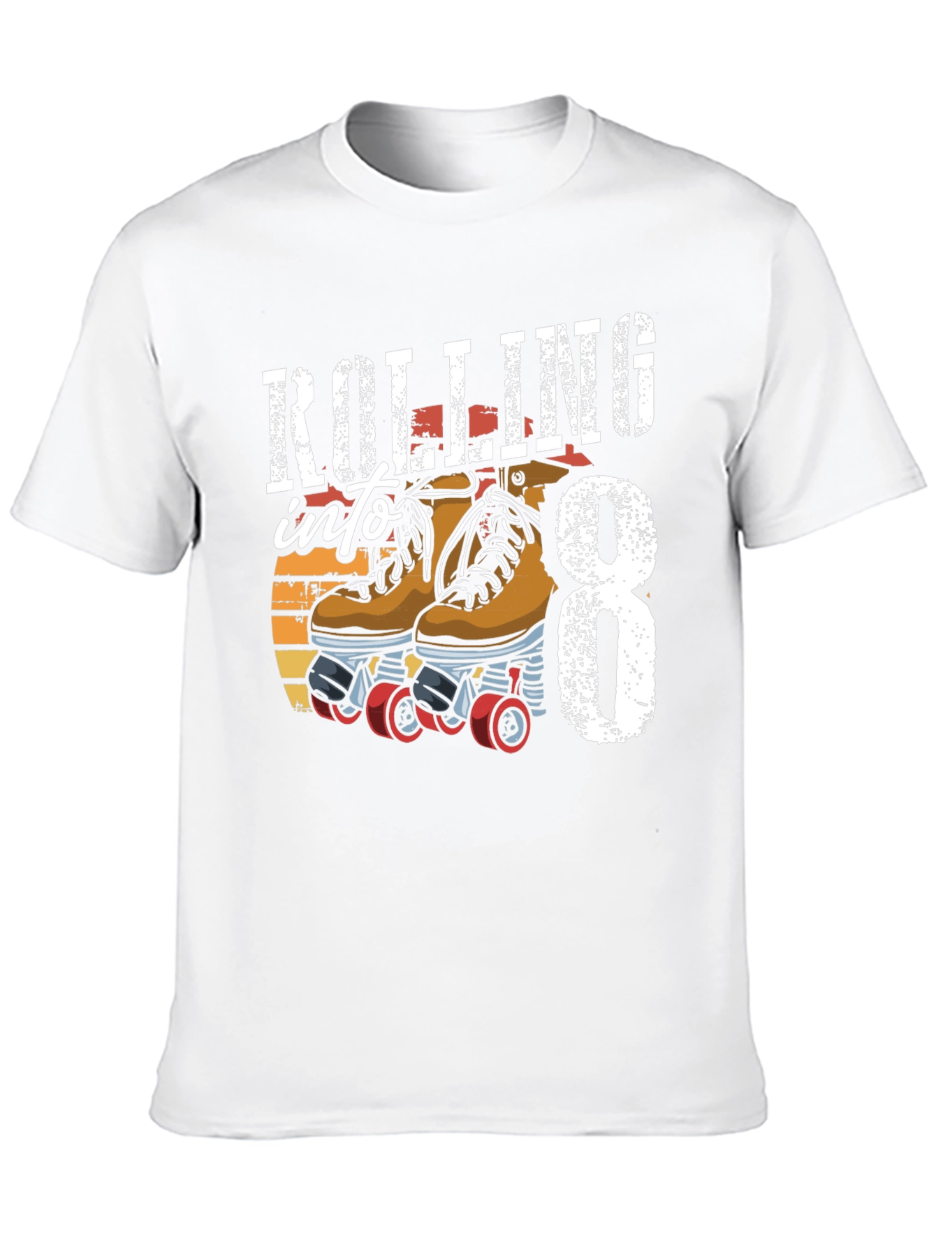 Rolling into 8 T-Shirt Birthday Gift
