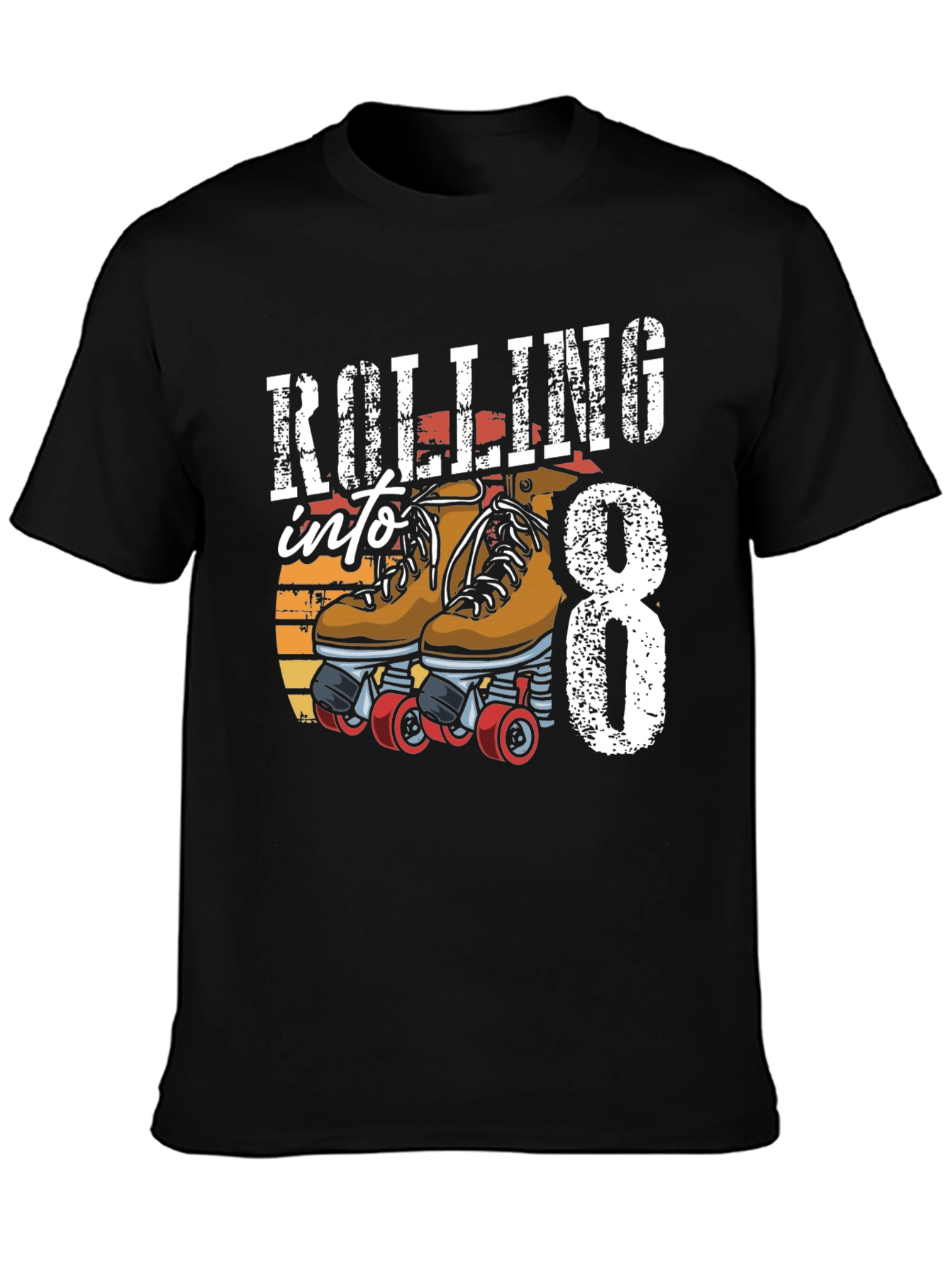 Rolling into 8 T-Shirt Birthday Gift