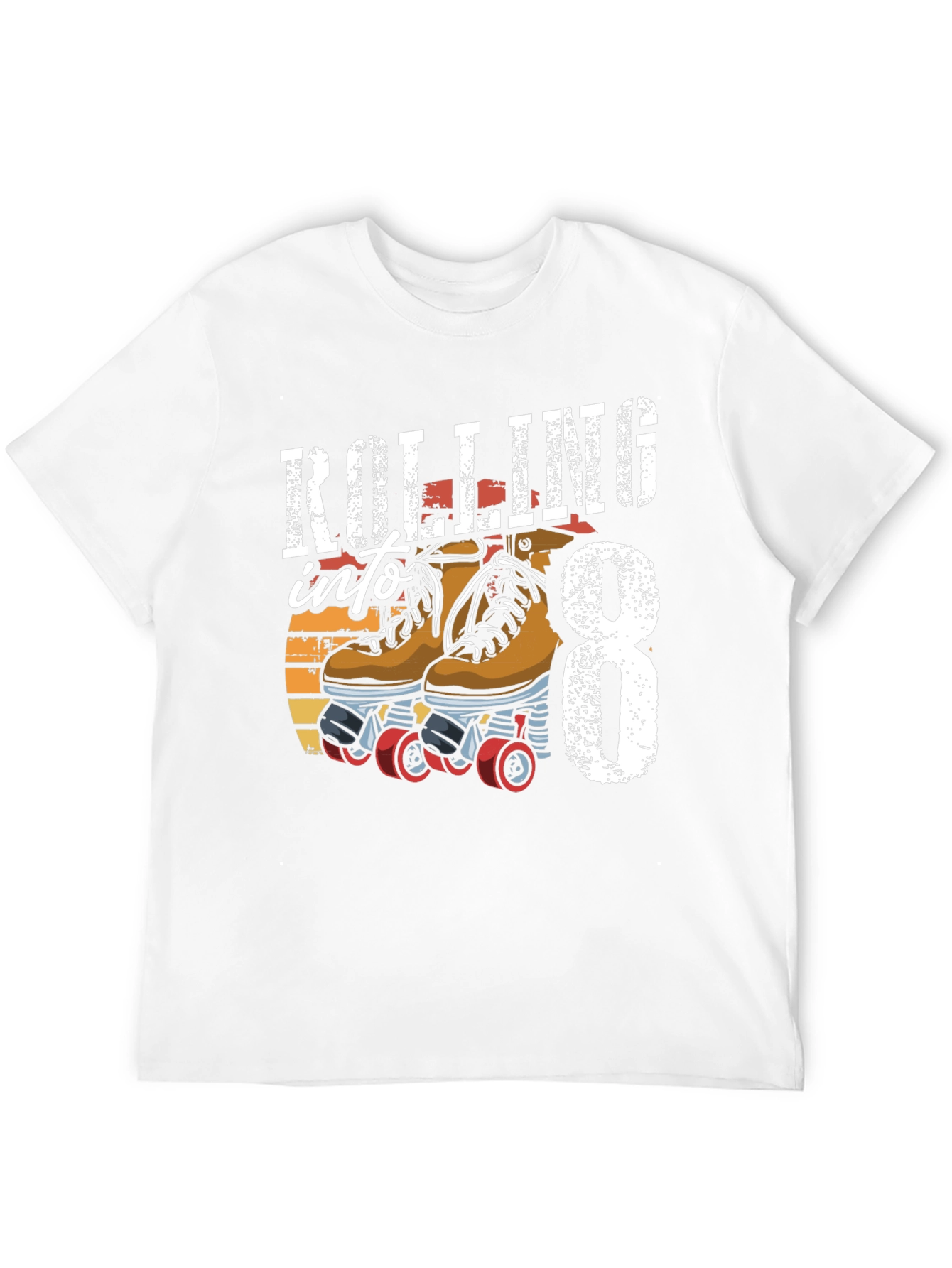 Rolling into 8 T-Shirt Birthday Gift