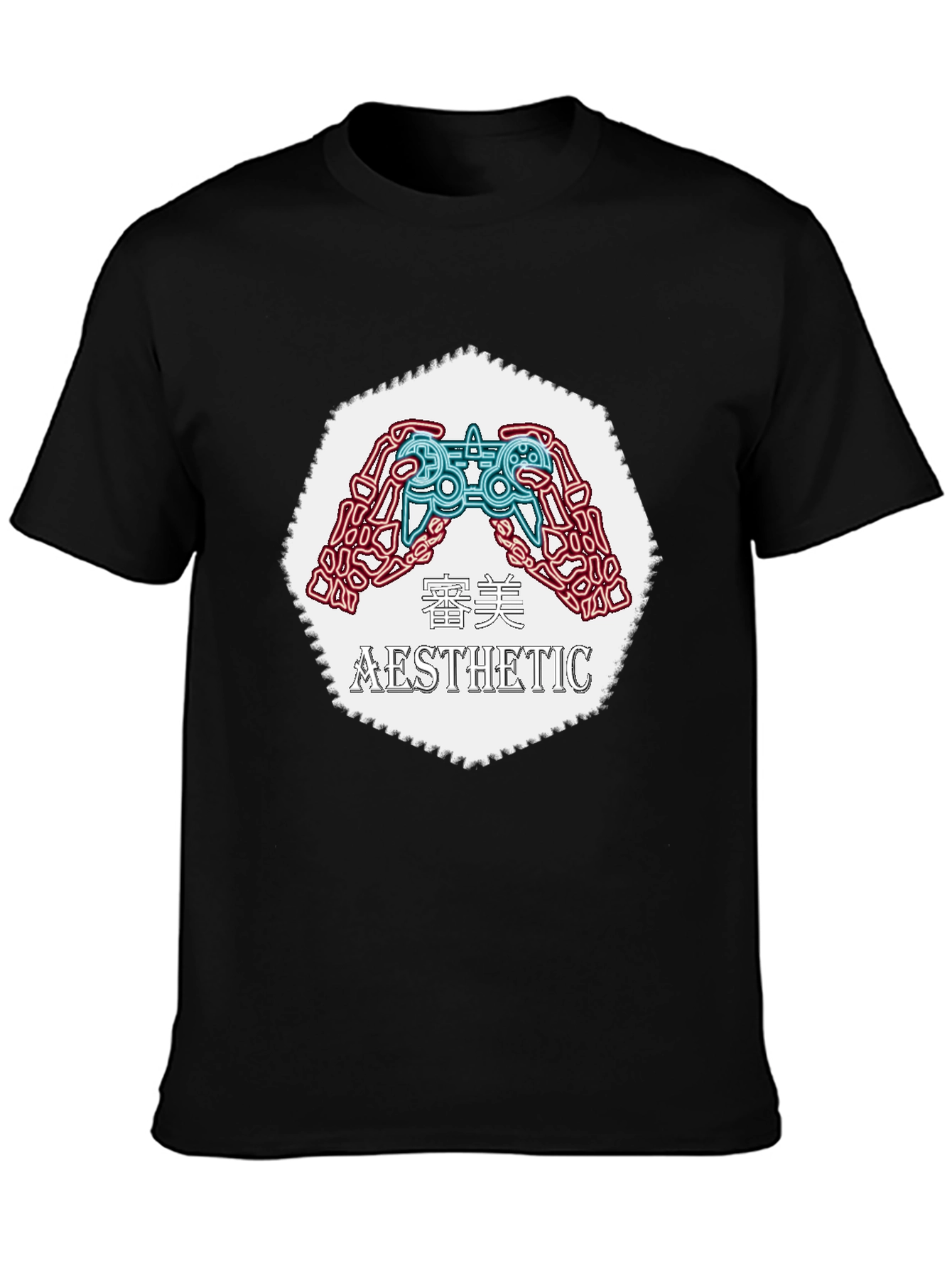 Aesthetic Gamer Graphic Tee - Black