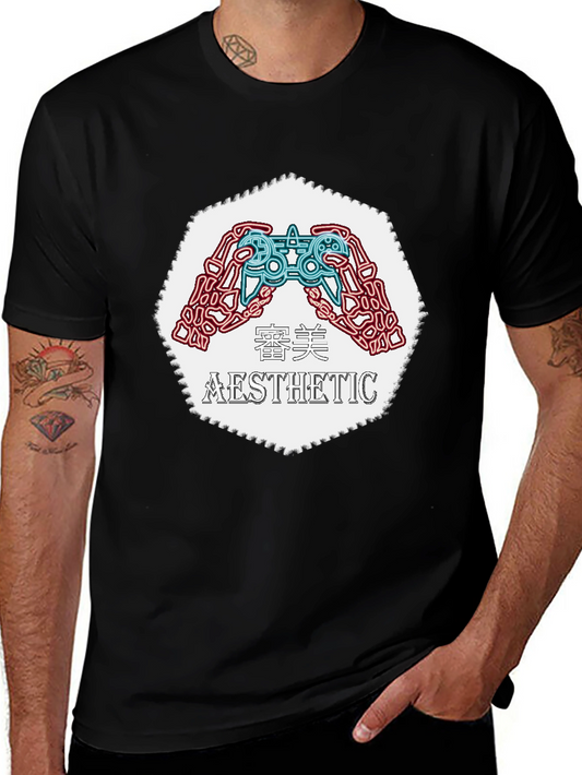 Aesthetic Gamer Graphic Tee - Black