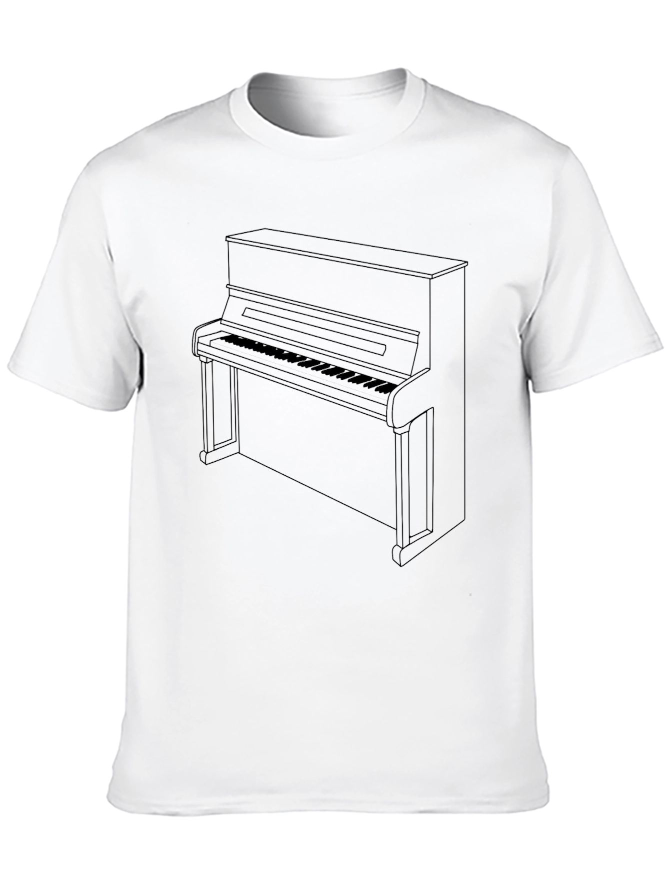 Piano Outline Graphic Tee - Musicians T-Shirt