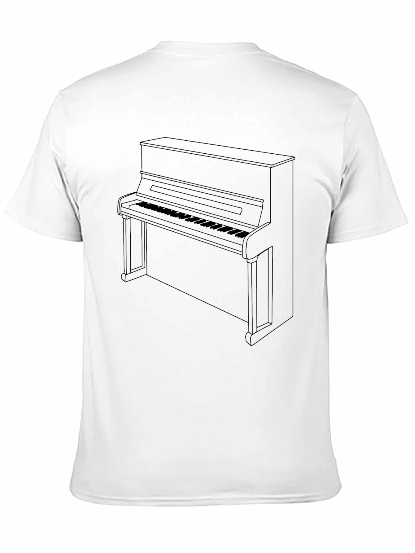 Piano Outline Graphic Tee - Musicians T-Shirt