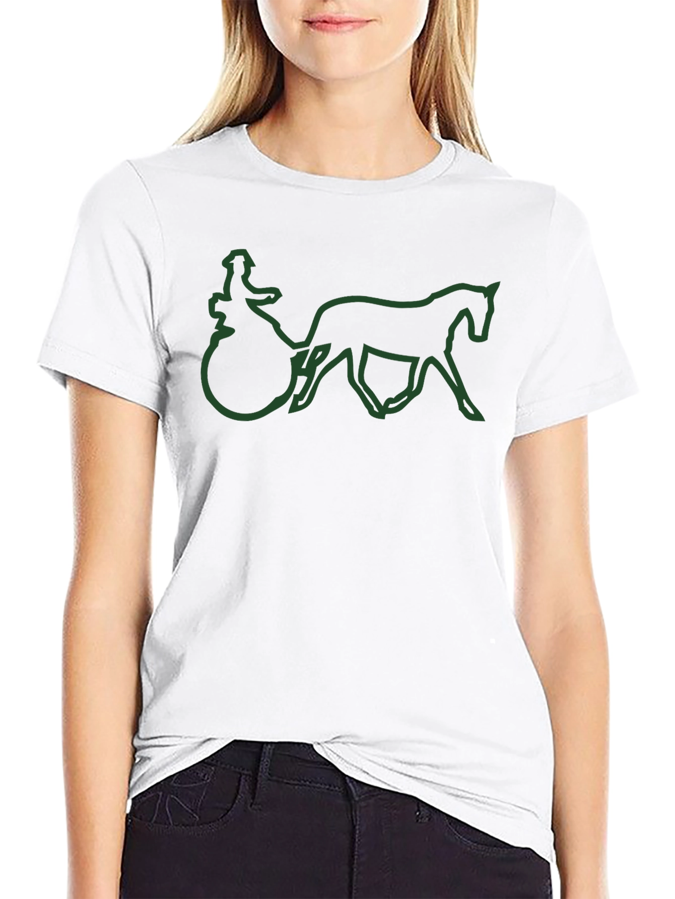 Horse Drawn Carriage Outline T-Shirt