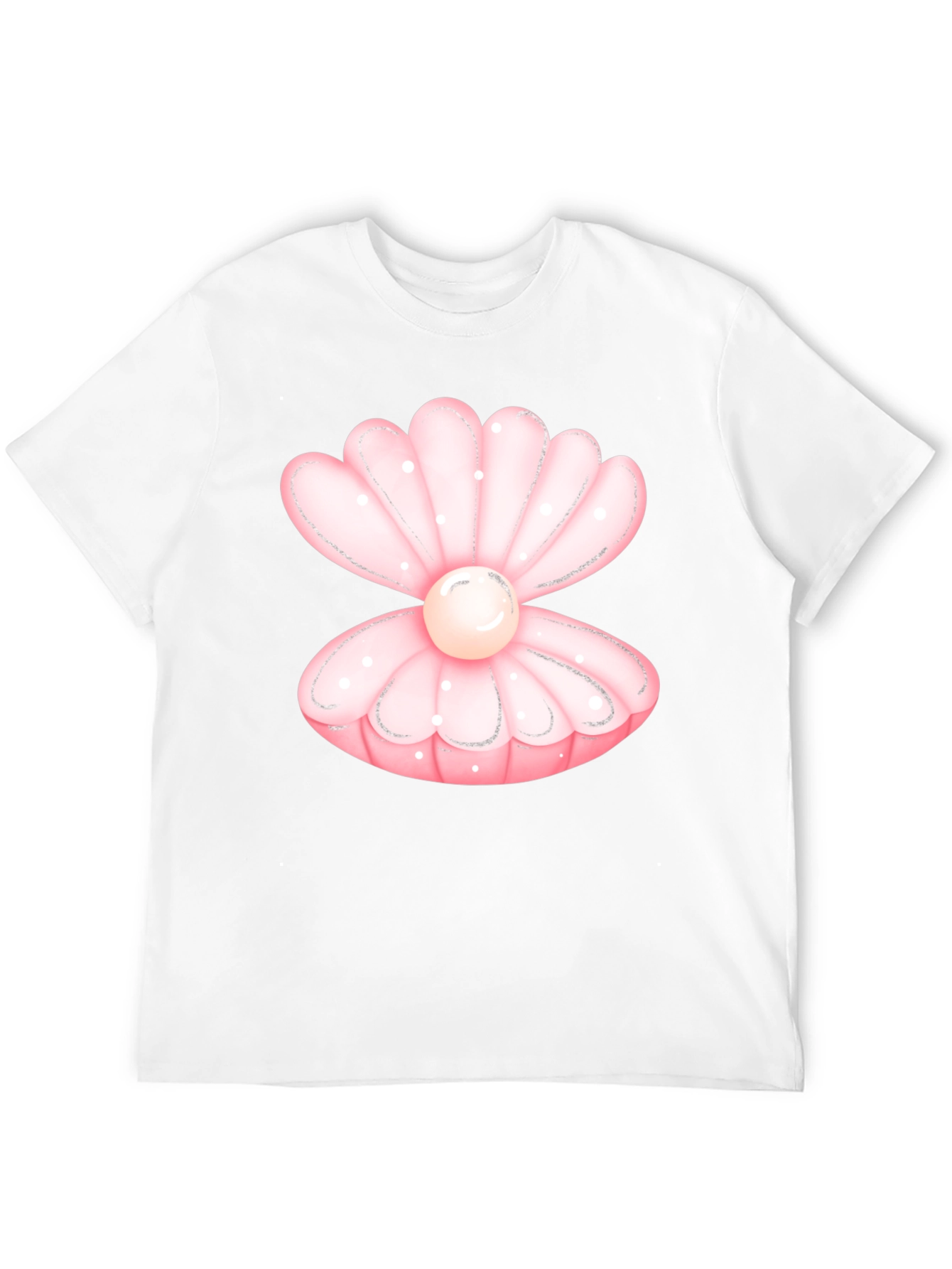 Oyster Pearl Graphic Tee - Black Cotton Casual T-Shirt