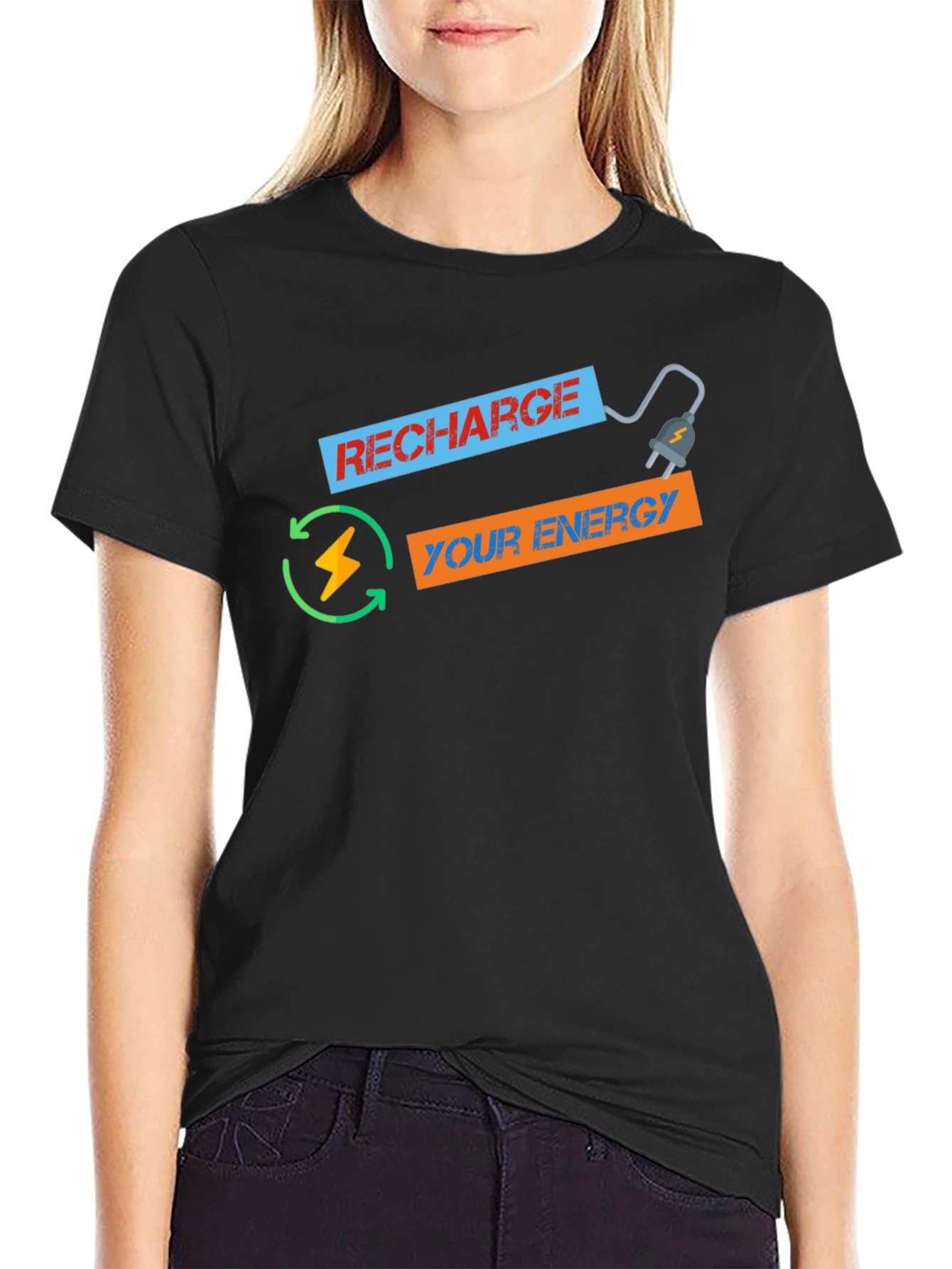 Recharge Your Energy Graphic T-Shirt