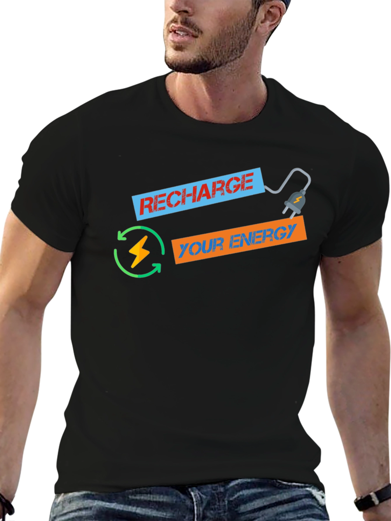 Recharge Your Energy Graphic T-Shirt