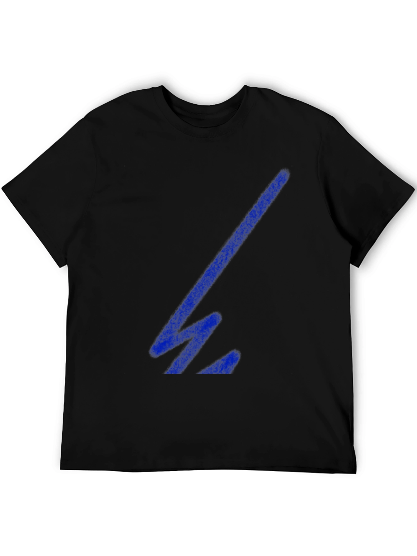 Cool Black T-Shirt with Blue Geometric Design