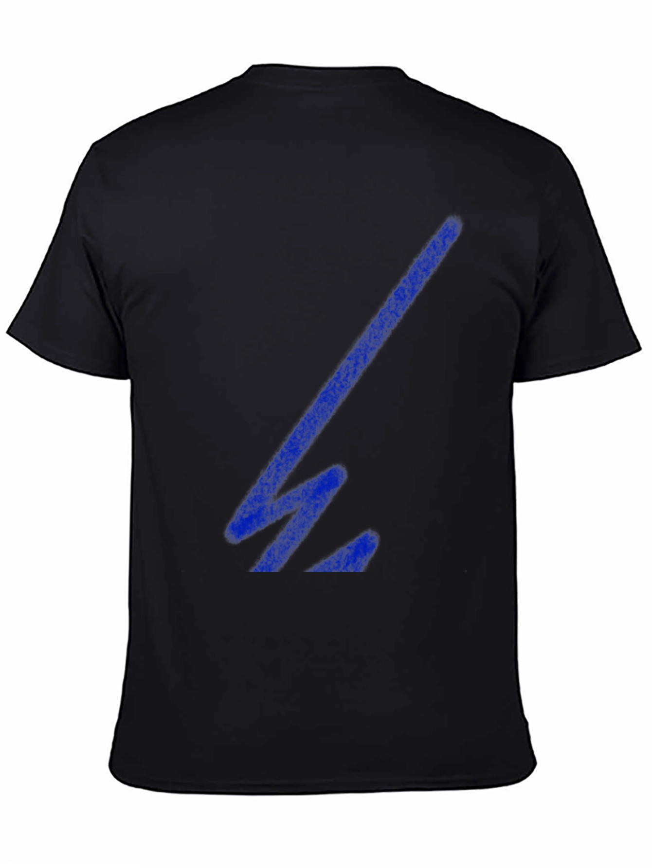 Cool Black T-Shirt with Blue Geometric Design