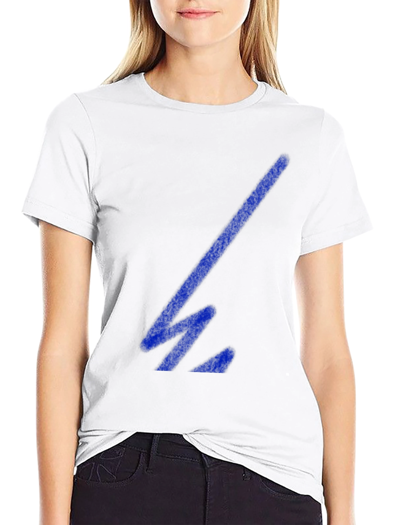 Cool Black T-Shirt with Blue Geometric Design
