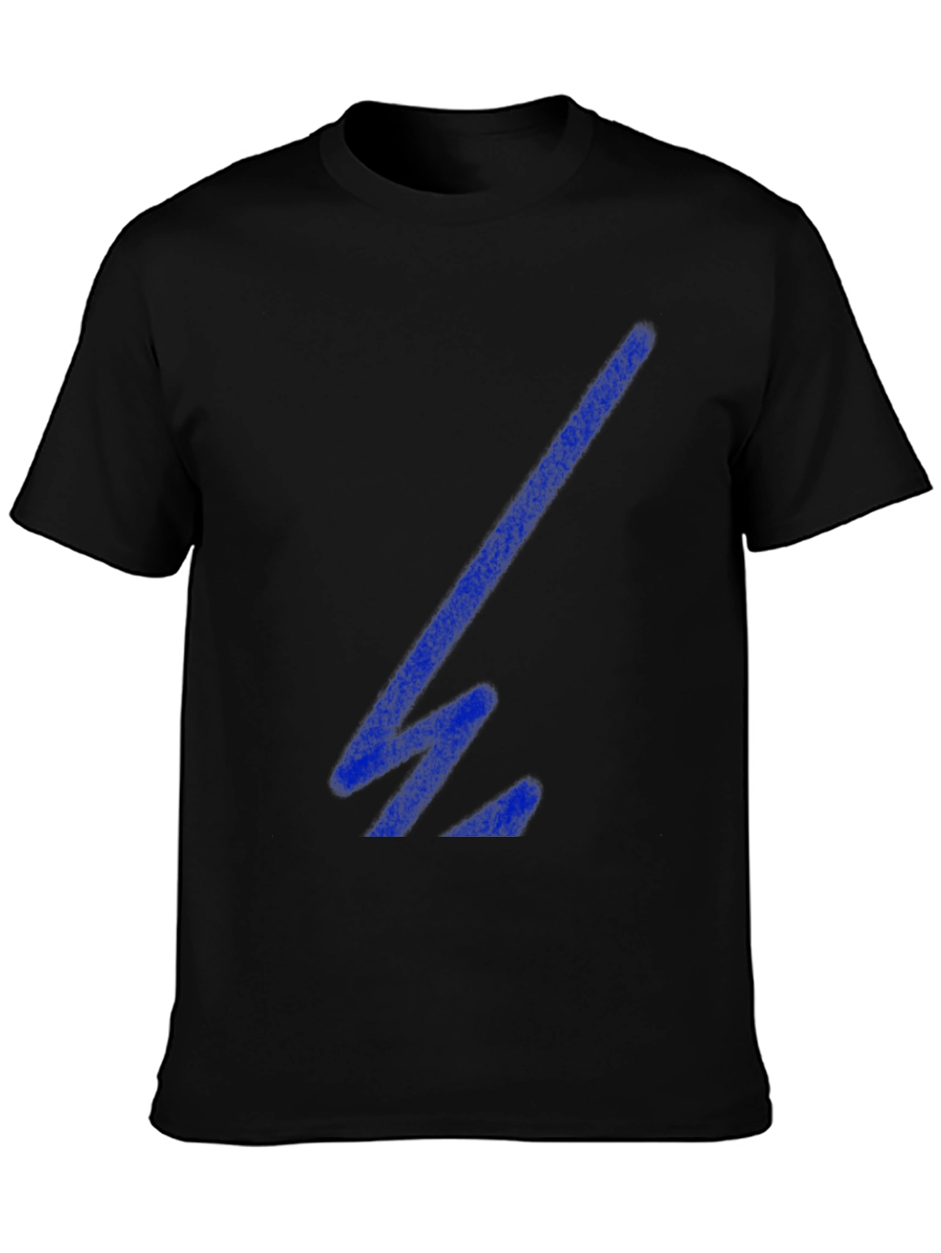 Cool Black T-Shirt with Blue Geometric Design