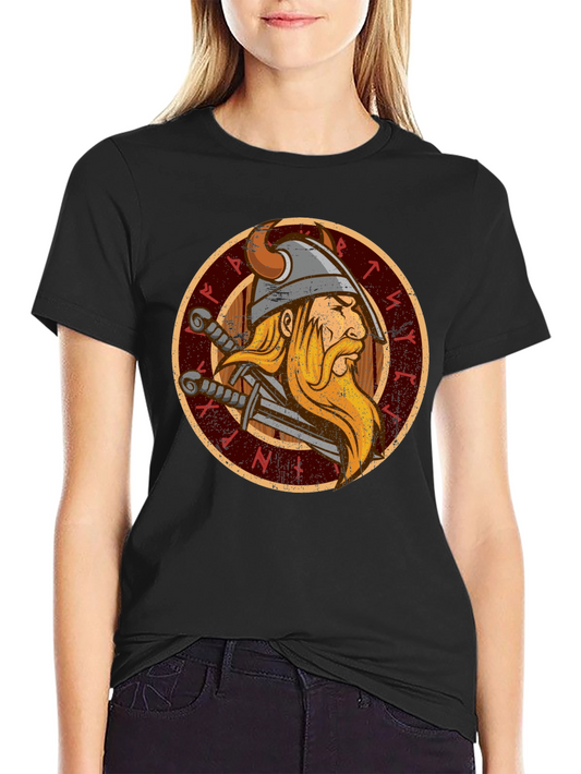 Viking Warrior Graphic Tee - Norse Mythology T-Shirt