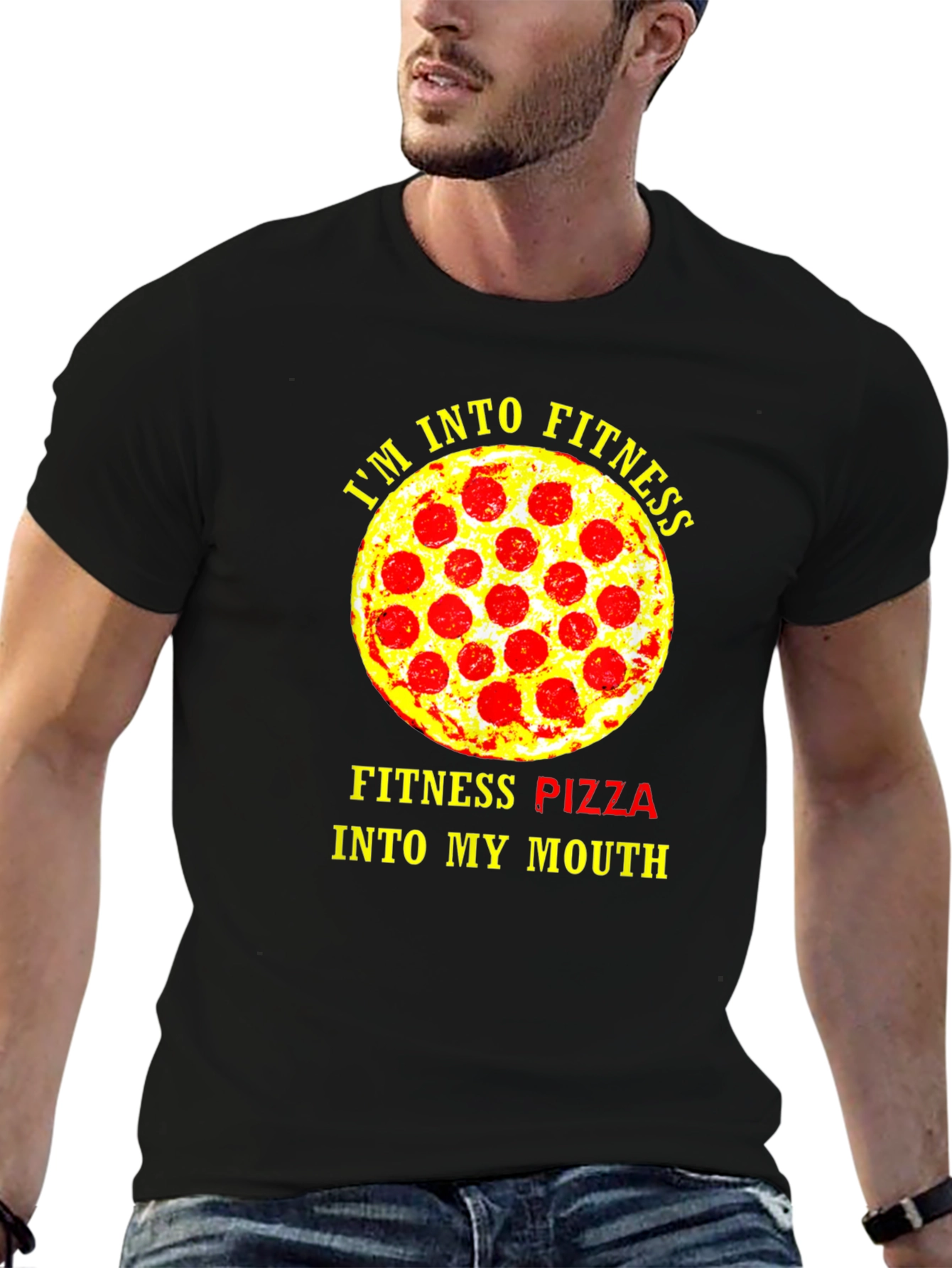 Fitness Pizza T-Shirt - Funny Gym Workout Tee