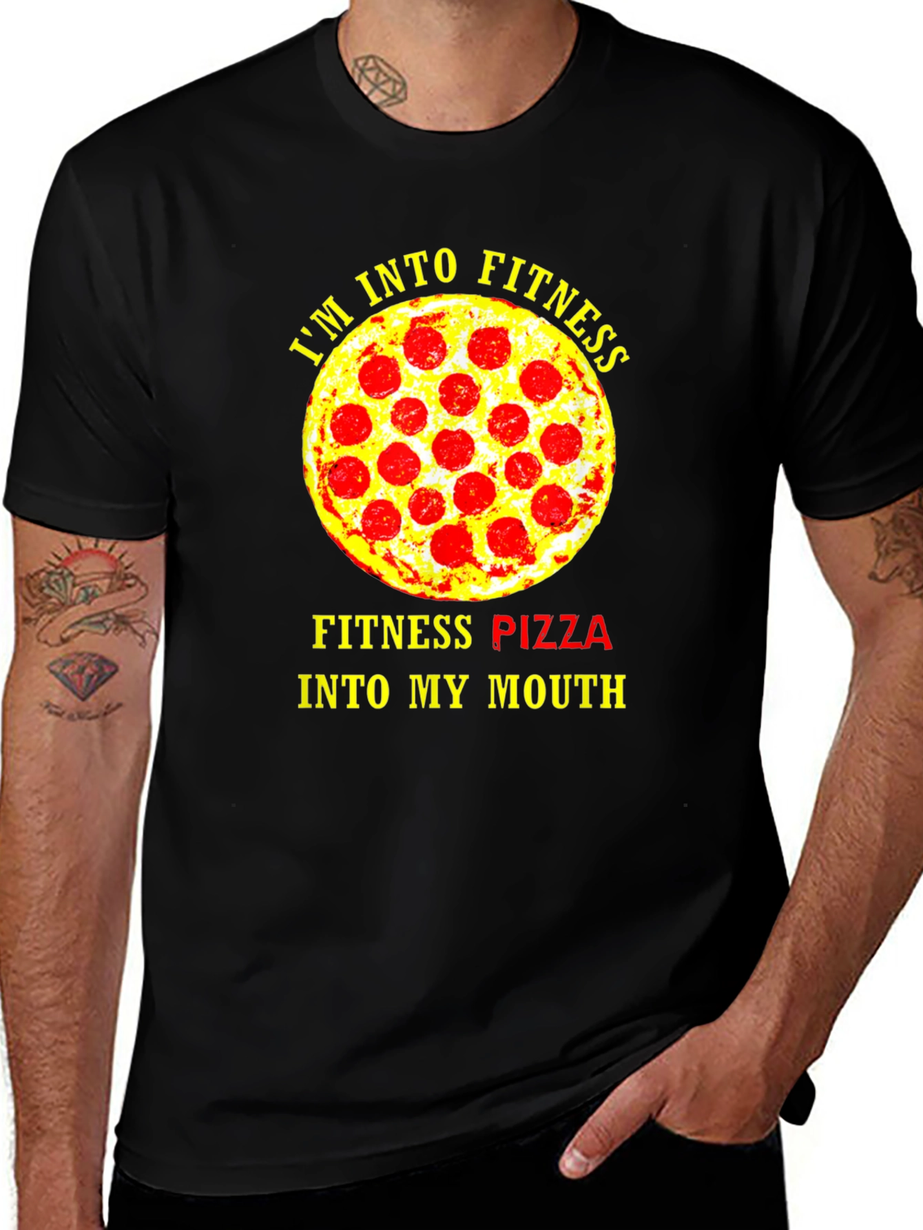 Fitness Pizza T-Shirt - Funny Gym Workout Tee