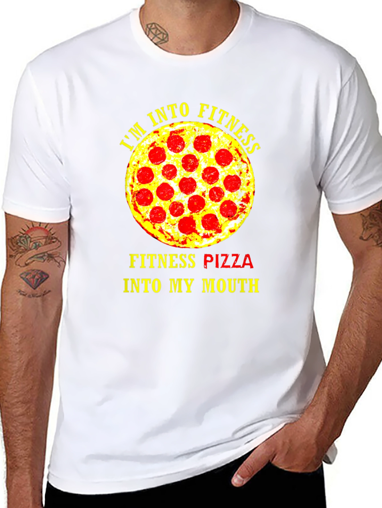 Fitness Pizza T-Shirt - Funny Gym Workout Tee