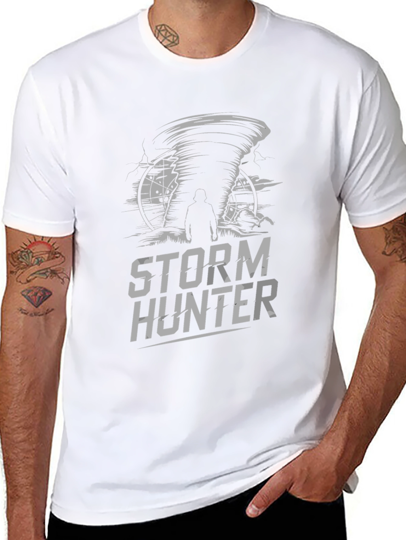Storm Hunter Graphic T-Shirt - Black