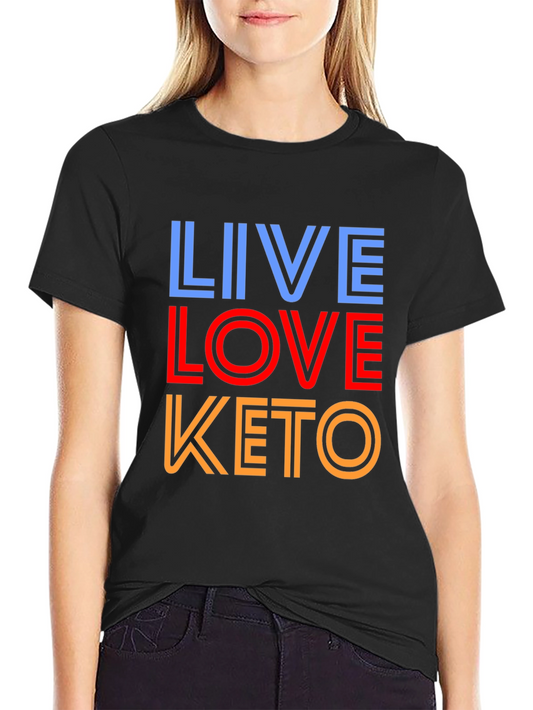 Live Love Keto Black Graphic Tee